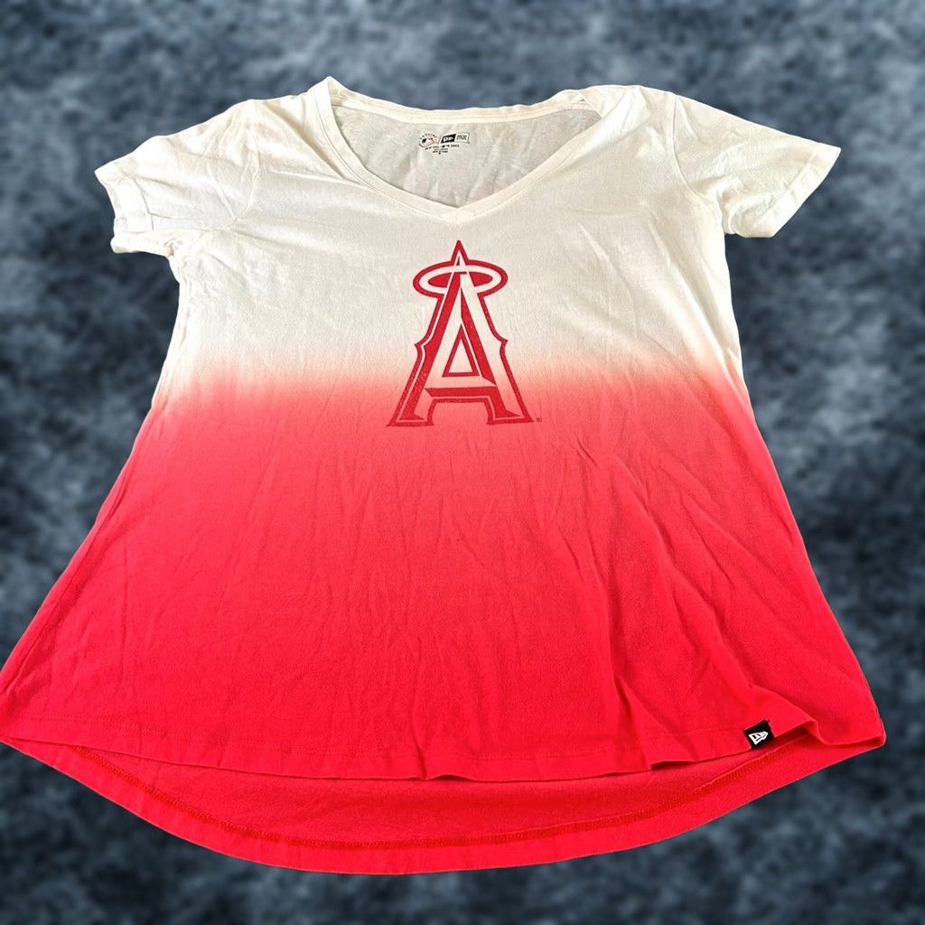 New Era New Era Los Angeles Angels T-Shirt MLB Baseball Graphic White Red Womens Medium Size M / US 6-8 / IT 42-44 - 1 Thumbnail