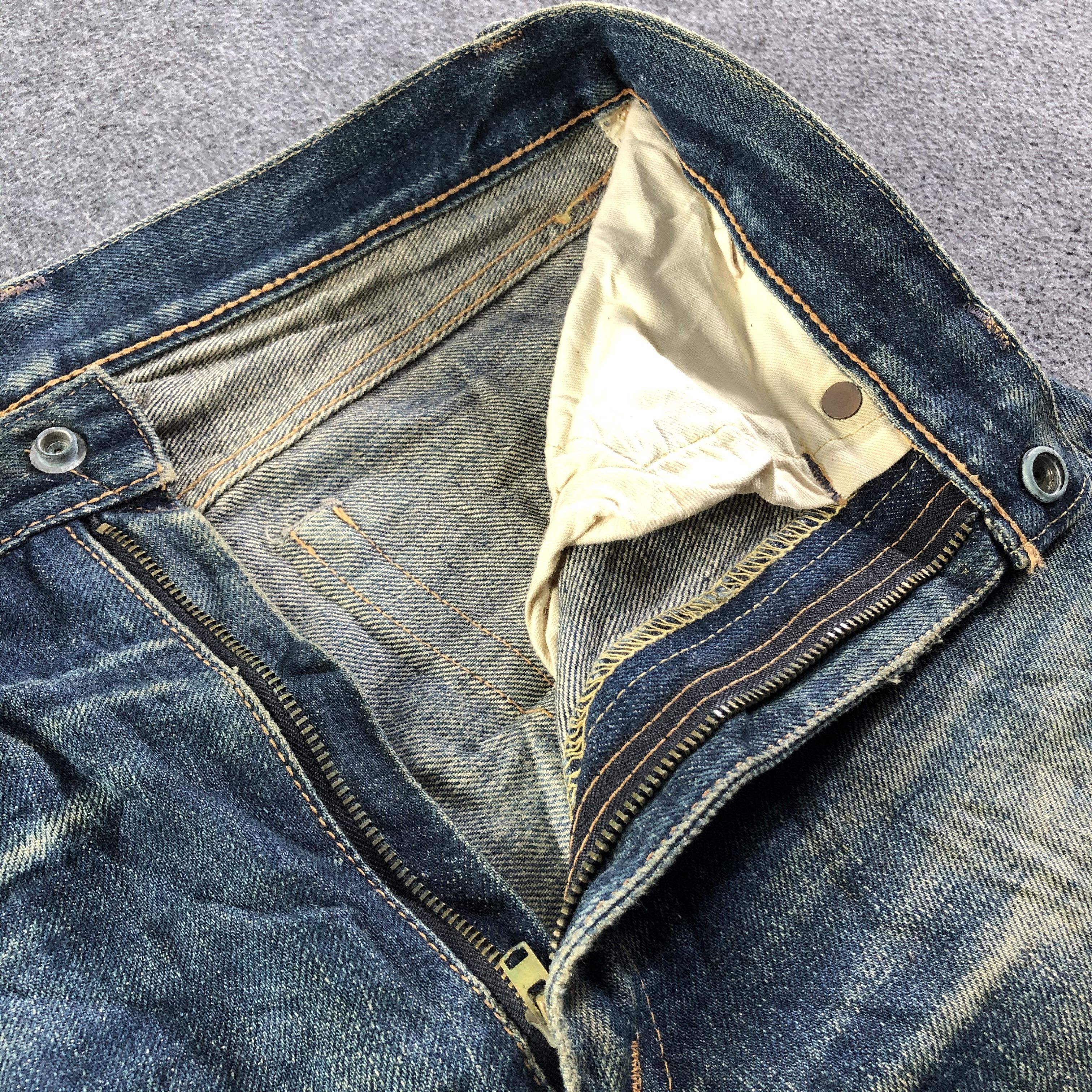 Japanese Brand Vintage Psycho Wheels Selvedge Jeans-J3784 Size US 29 - 13 Thumbnail