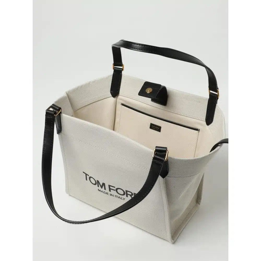 Tom Ford o1loc1c0325 L1769 Size: OS / Amalfi Large Tote Bag in White Size ONE SIZE - 2 Thumbnail