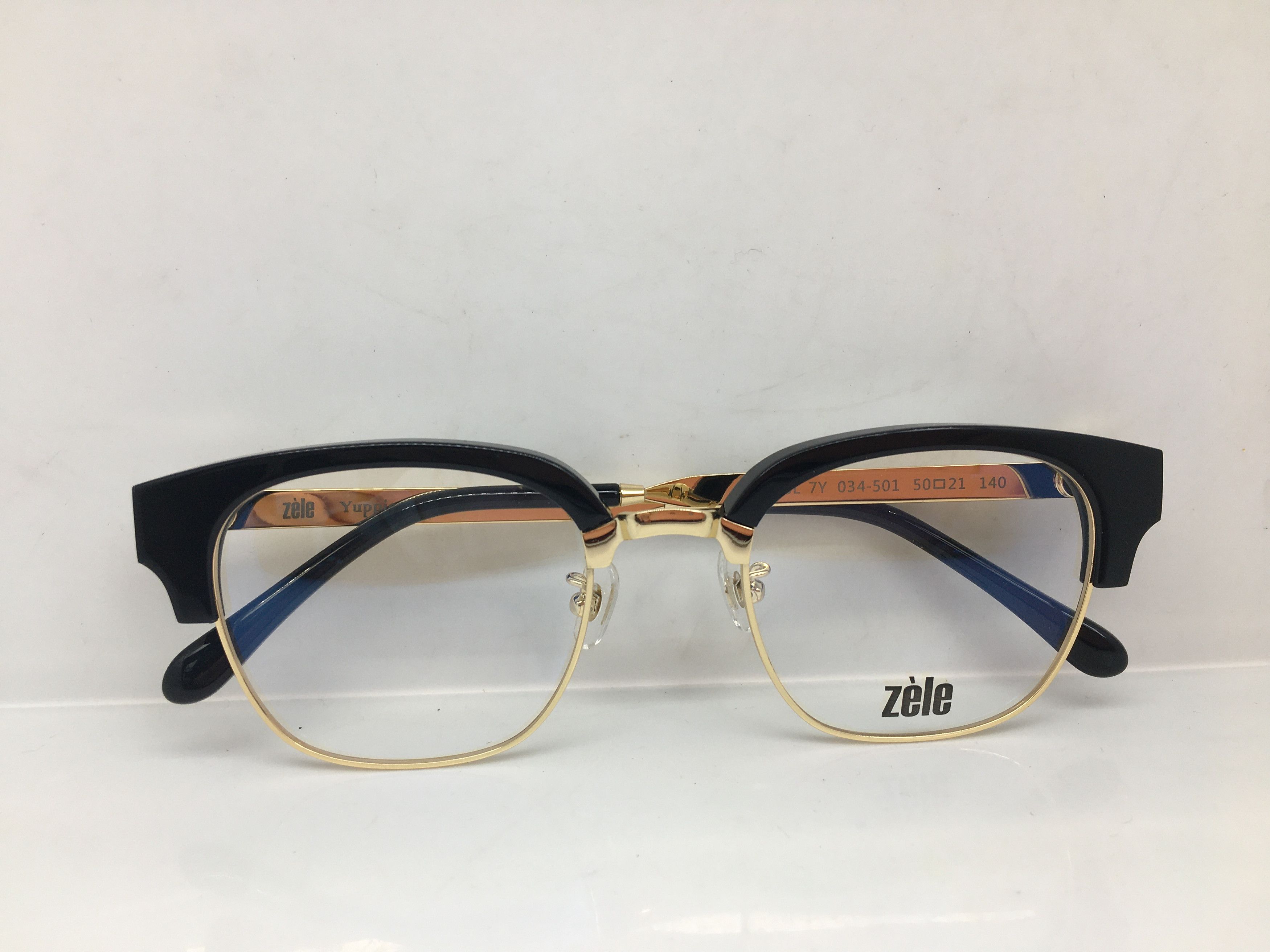 Other Zele Gold Black Malcolm X Eyeglasses Frame Size ONE SIZE - 6 Thumbnail