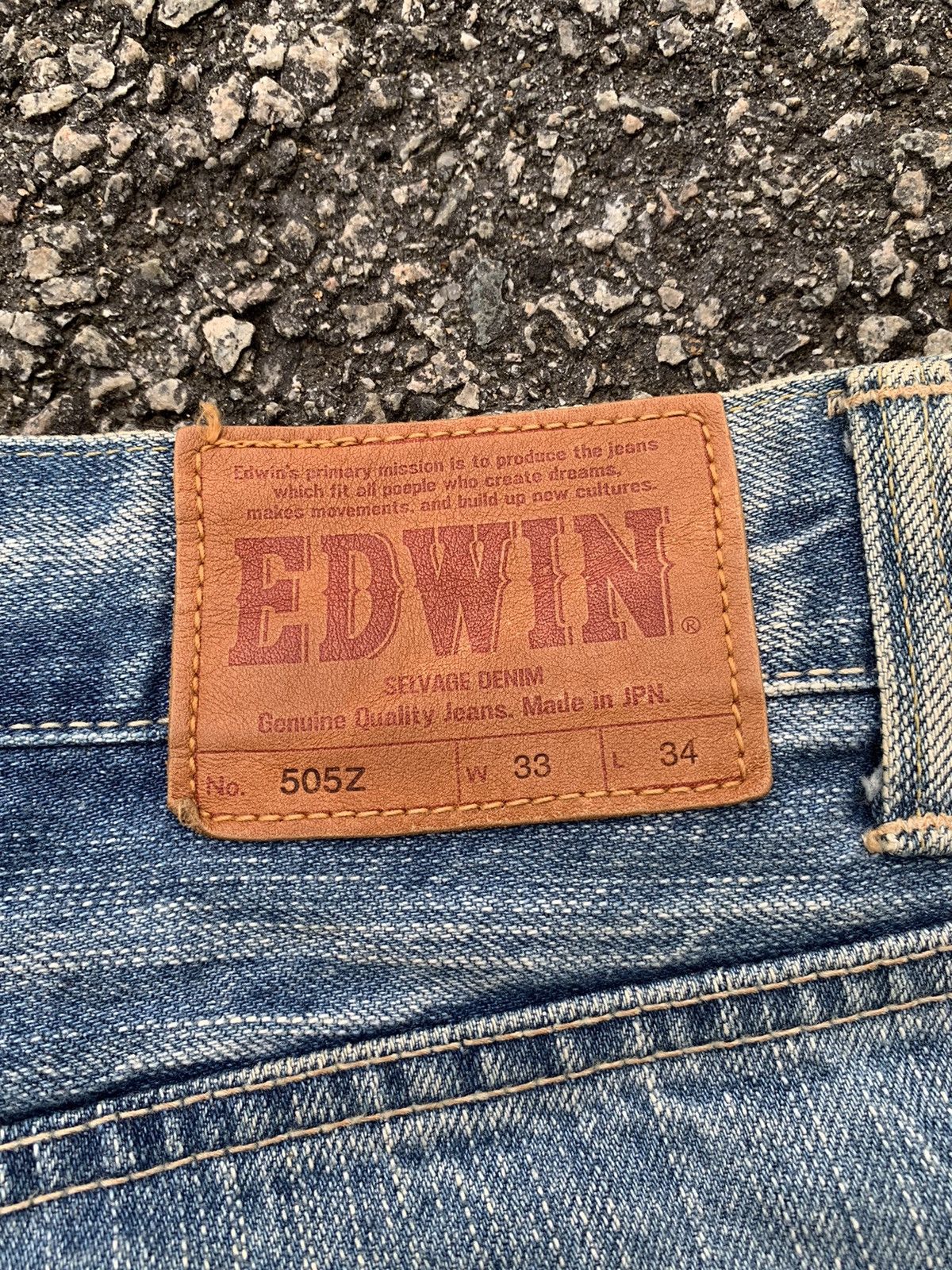 Kapital Edwin Selvedge 505Z Mudwash Distressed Denim Size US 37 - 8 Thumbnail