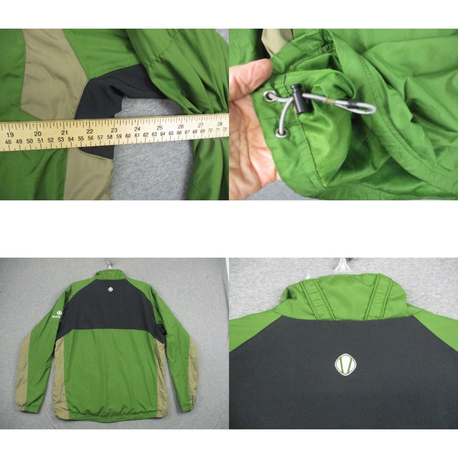 Vintage Sunice Women's Jacket Medium Green Tan Typhoon Half Zip Pullover Windbreaker Size M / US 6-8 / IT 42-44 - 8 Thumbnail