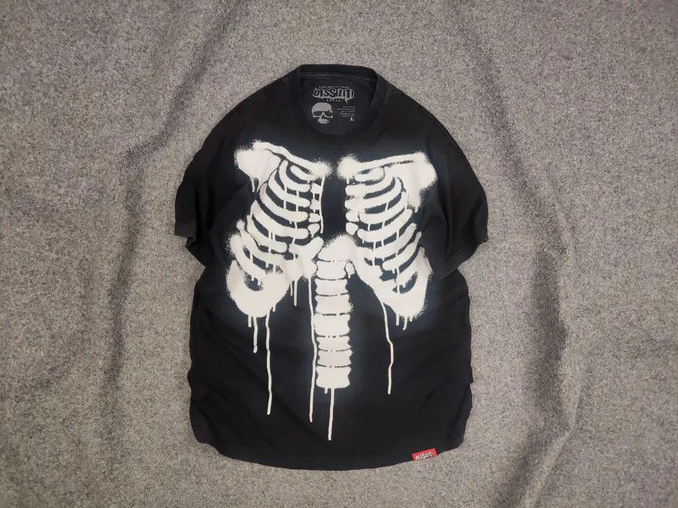 Dissizit Vintage Dissizit Sun Faded Black Skeleton T shirt USA Made Size US L / EU 52-54 / 3 - 1 Thumbnail