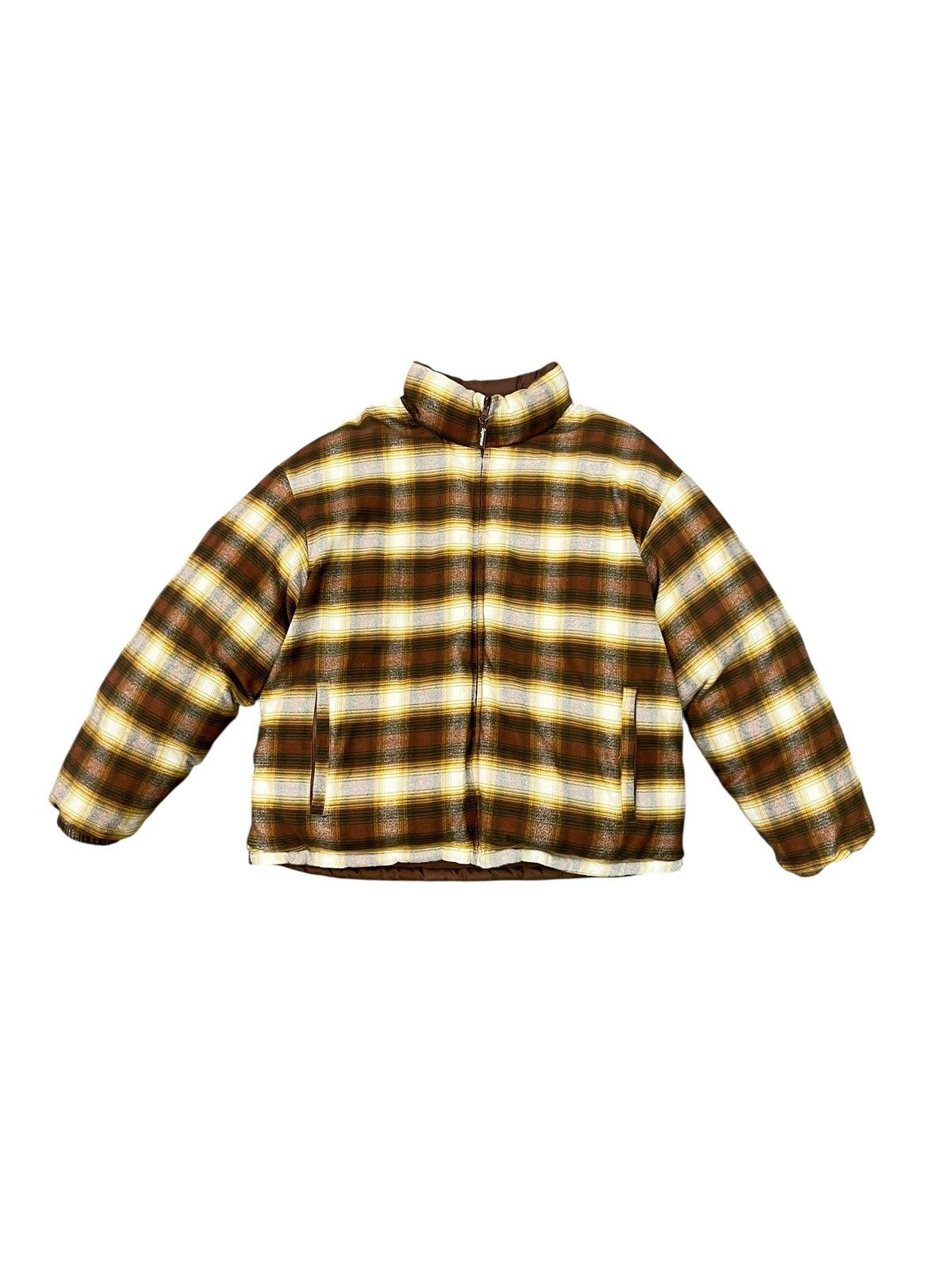 Supreme Supreme Brown Plaid Reversible Puffer Jacket Size US L / EU 52-54 / 3 - 1 Thumbnail