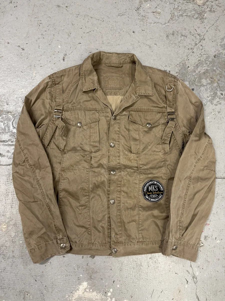 Marithe + Francois Girbaud 2000s Marithé + François Girbaud Bondage Straps Khaki Tactical Shirt Jacket Size US M / EU 48-50 / 2 - 7 Thumbnail