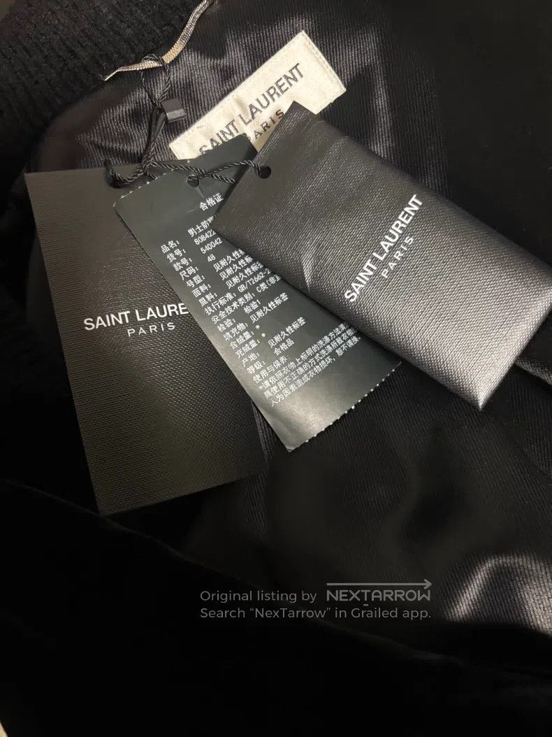 Saint Laurent Paris Saint Laurent Paris Black Velvet Snake Leather Jacket Size US M / EU 48-50 / 2 - 6 Thumbnail
