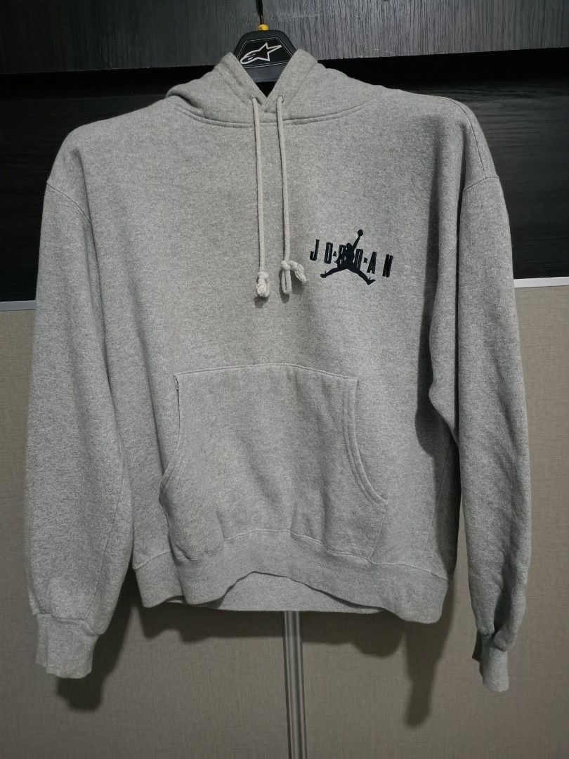 Jordan Brand × Nike × Vintage Vintage 90s nike x air jordan hoodie grey Size US M / EU 48-50 / 2 - 2 Thumbnail