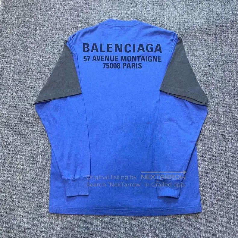 Balenciaga Balenciaga Long Sleeve Fake Two-Piece Sweatshirt T-Shirt Size US XS / EU 42 / 0 - 2 Thumbnail