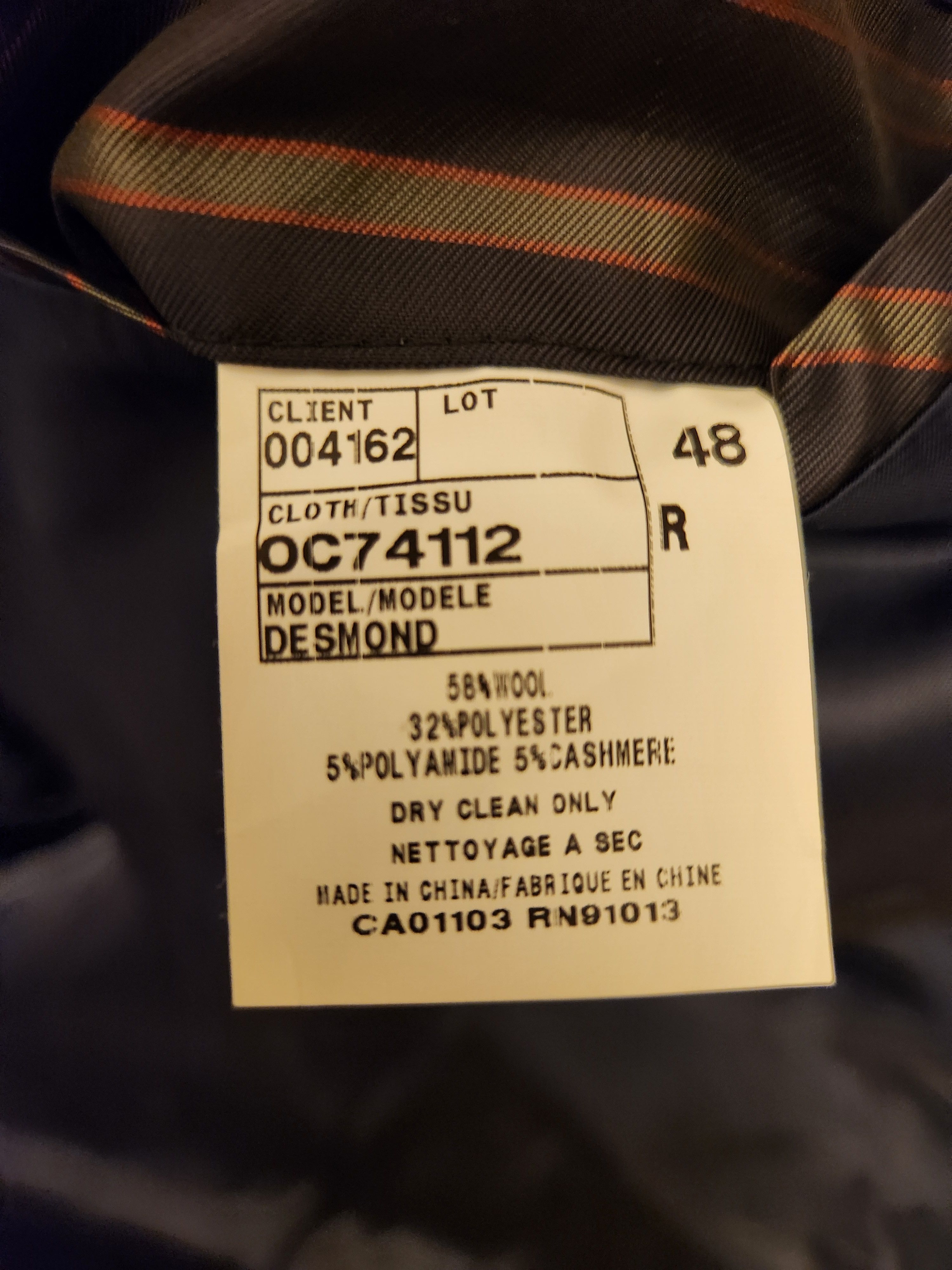 Cremieux NWOT Men's Wool Blend Dark Gray Overcoat Size US XXL / EU 58 / 5 - 5 Thumbnail