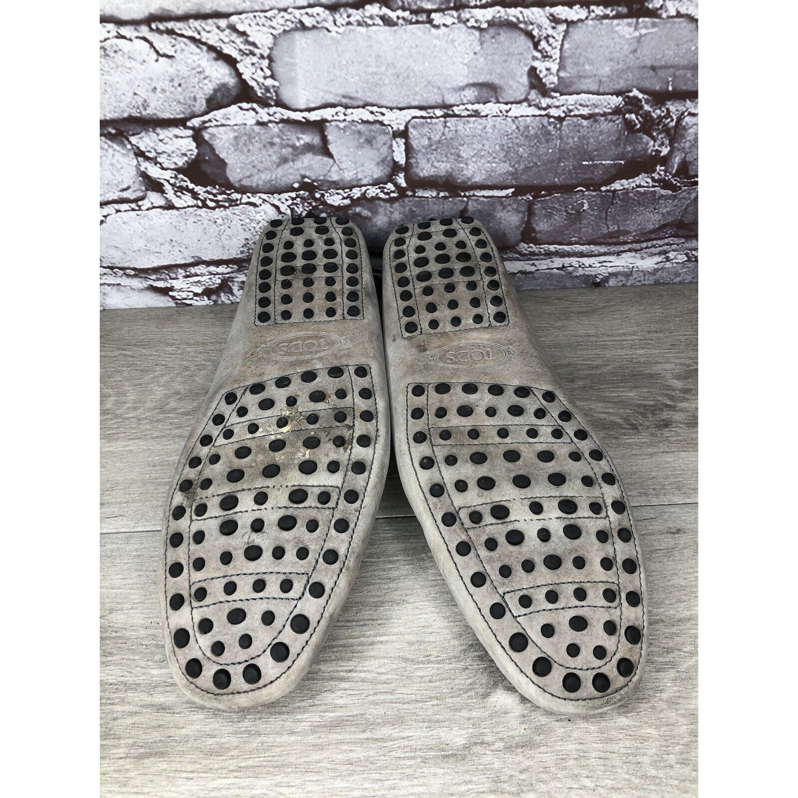 Tod's Tods Gray Suede Leather Penny Gommino Driving Loafers Shoes Size US 10.5 / EU 43-44 - 23 Thumbnail