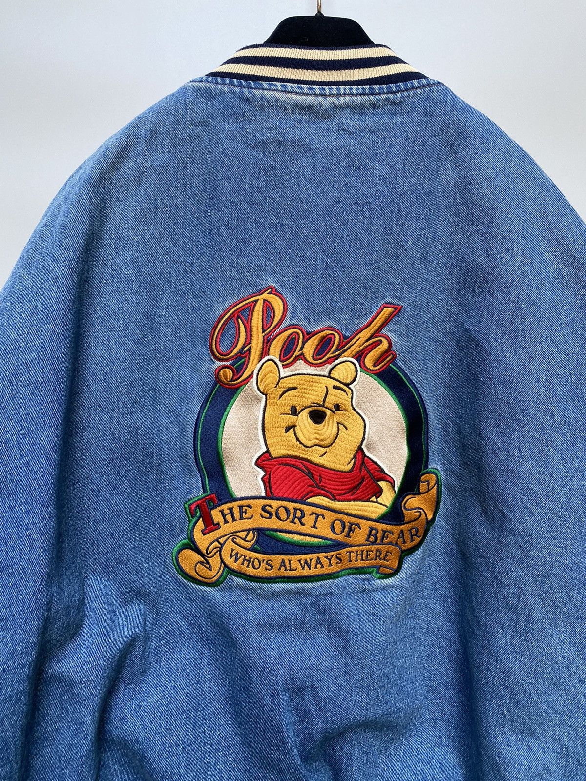 Vintage Xxxtentacion Pooh Bear “No Bother Bear” Varsity Jacket Size US L / EU 52-54 / 3 - 6 Thumbnail