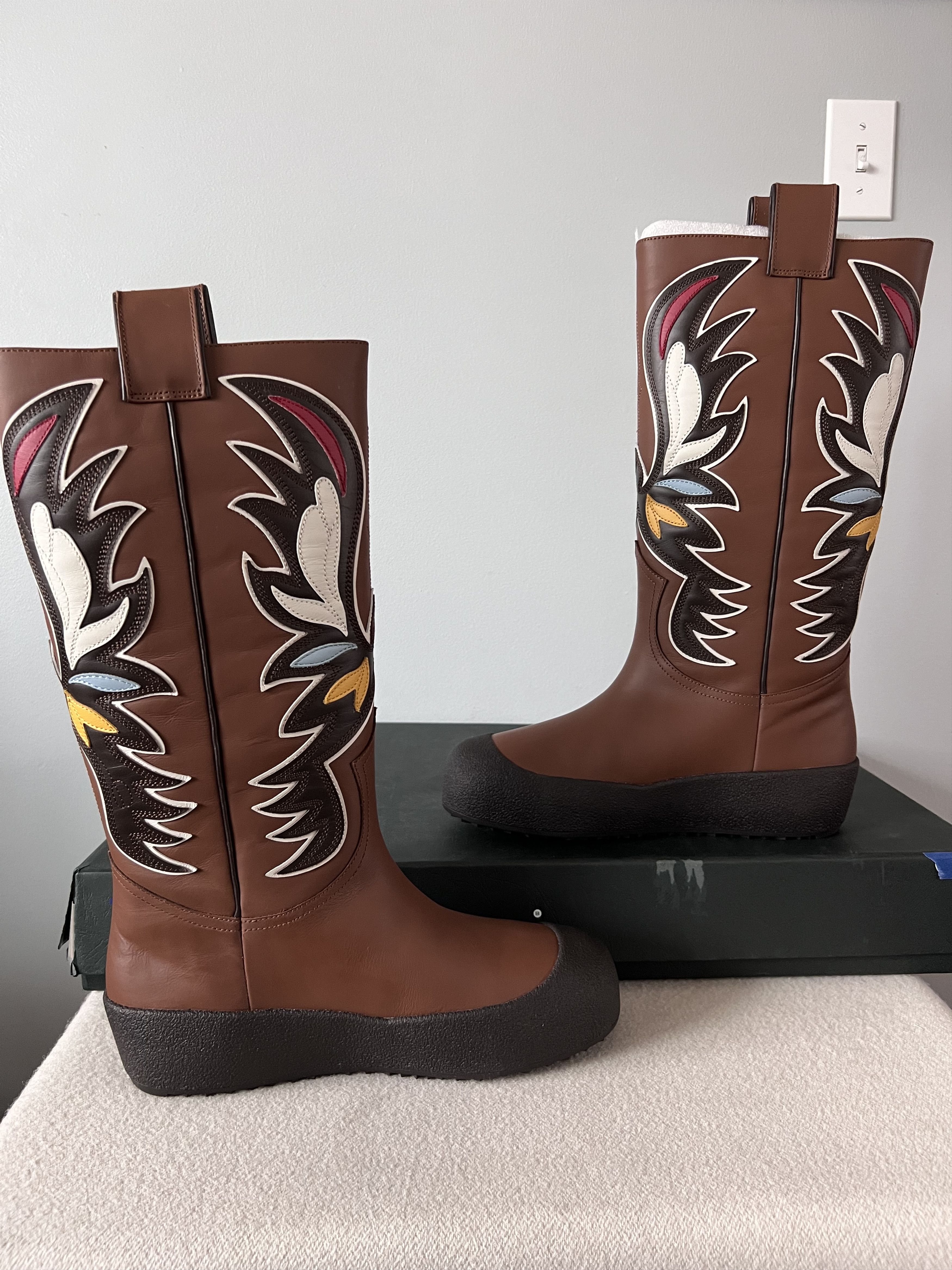 Bally Bally Curling Chambery Western Boots in Brown Leather Size US 9 / EU 42 - 3 Thumbnail