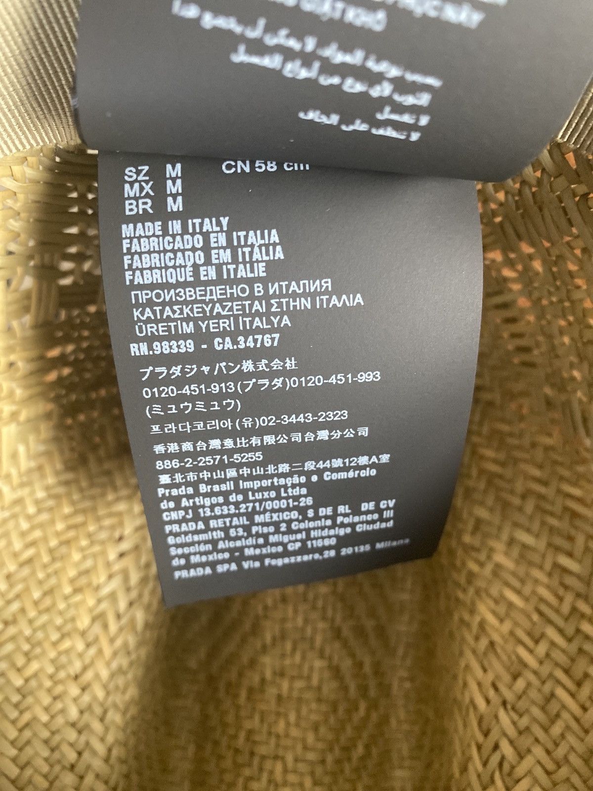 Prada Prada Triangle Logo Straw Woven Hat Size ONE SIZE - 6 Thumbnail
