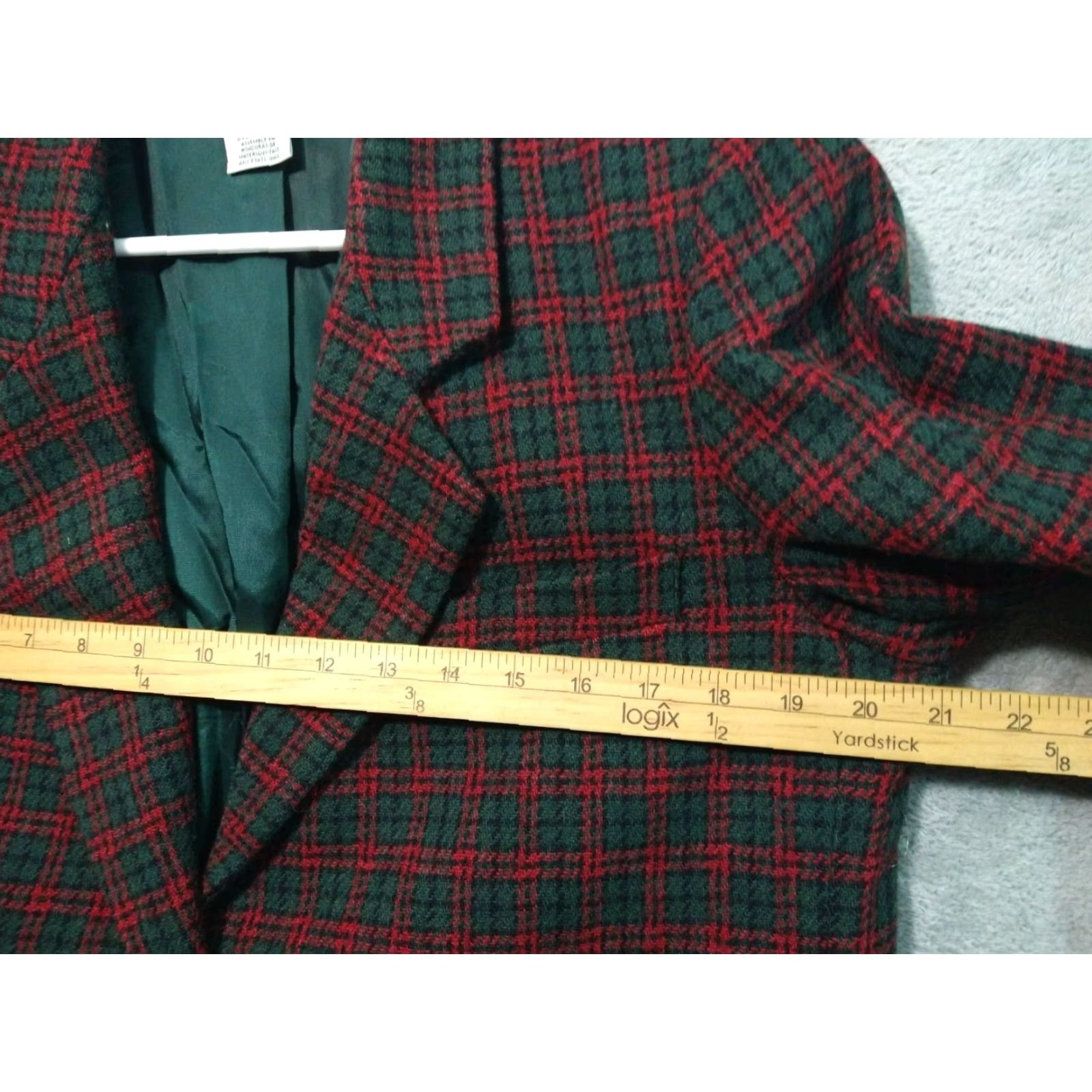 Eddie Bauer VINTAGE Eddie Bauer Blazer Wool Jacket Coat PS Red Green Tartan Plaid Casual Womens Size S / US 4 / IT 40 - 5 Thumbnail