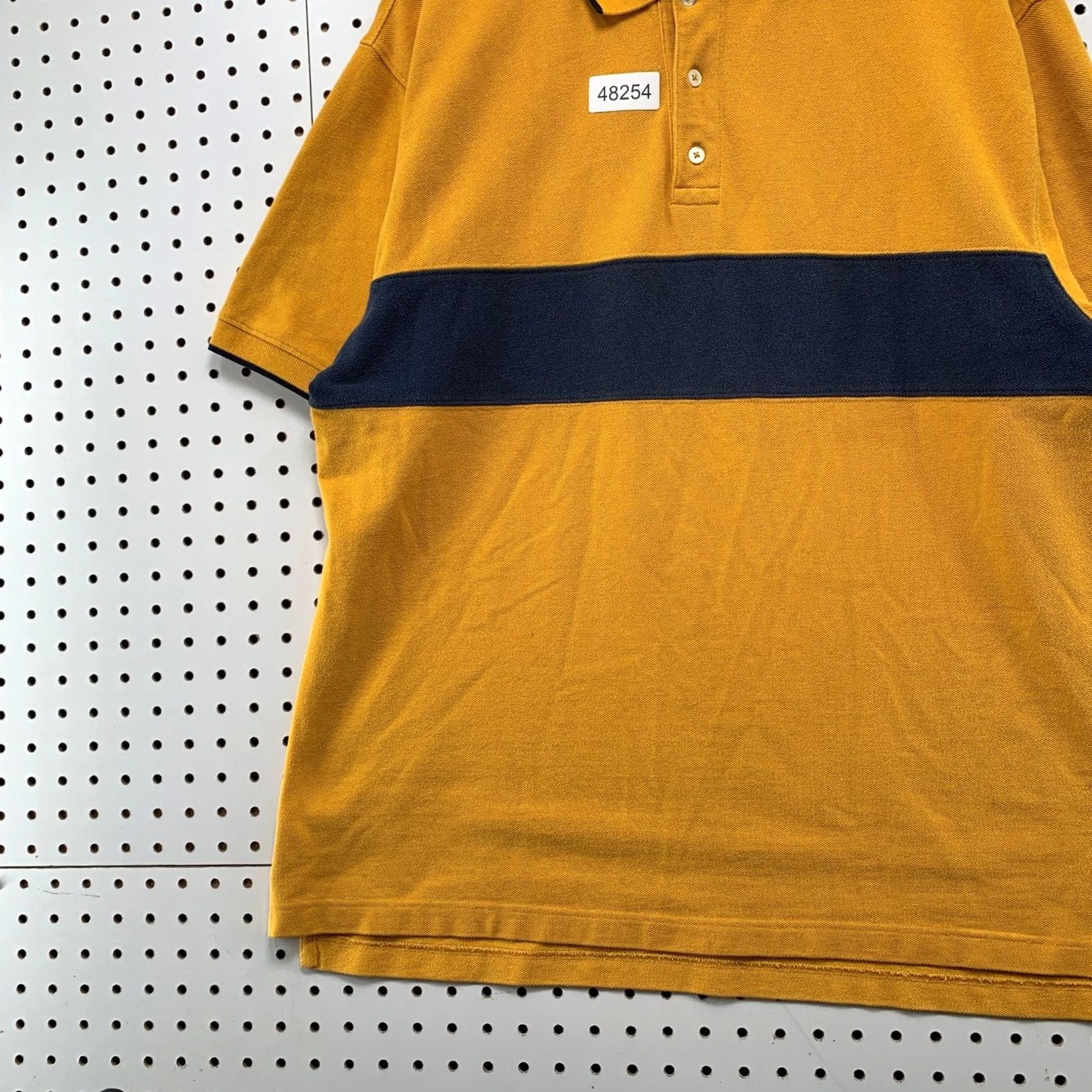 Gap GAP Polo Shirt Mens L Mustard Yellow Striped 90s Vintage Cap Collared Short Sleeve Polo Mens Size US L / EU 52-54 / 3 - 5 Thumbnail