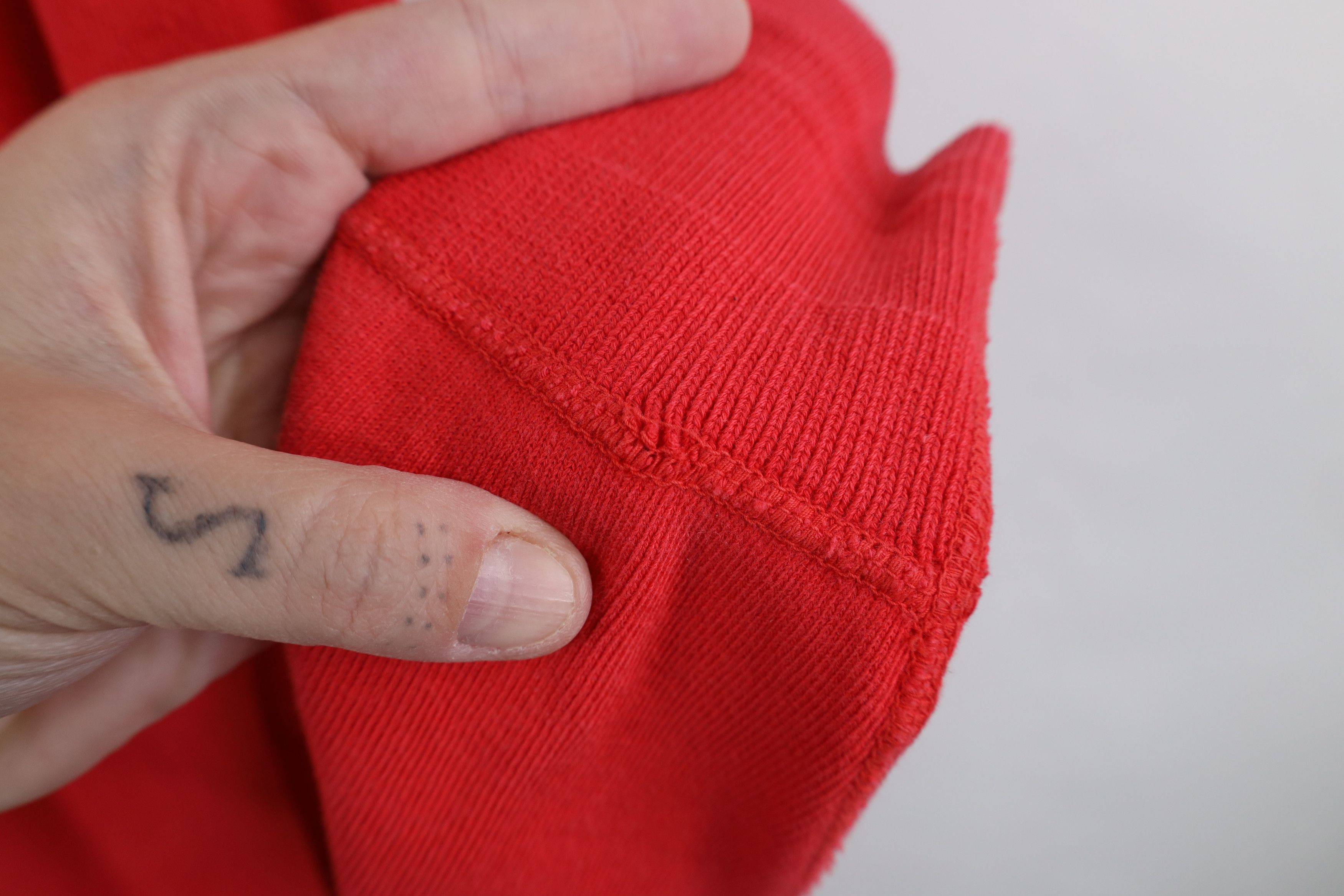 Gap Vintage 80s 90s Gap Ribbed Knit Henley T-Shirt Red Cotton Size US L / EU 52-54 / 3 - 6 Thumbnail
