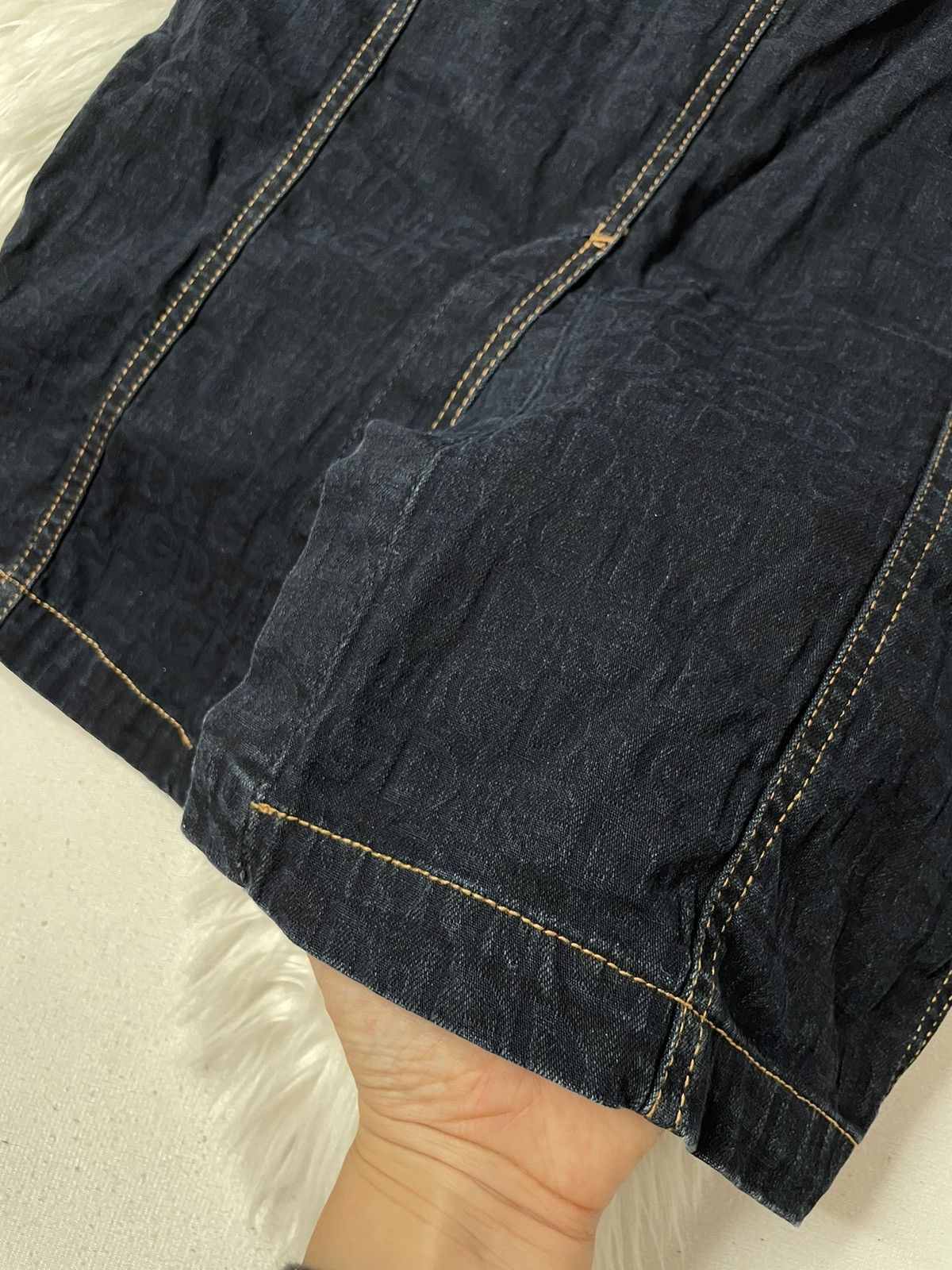 Dolce & Gabbana × Vintage vintage monogram denim midi skirt D&G Size 29" - 4 Thumbnail