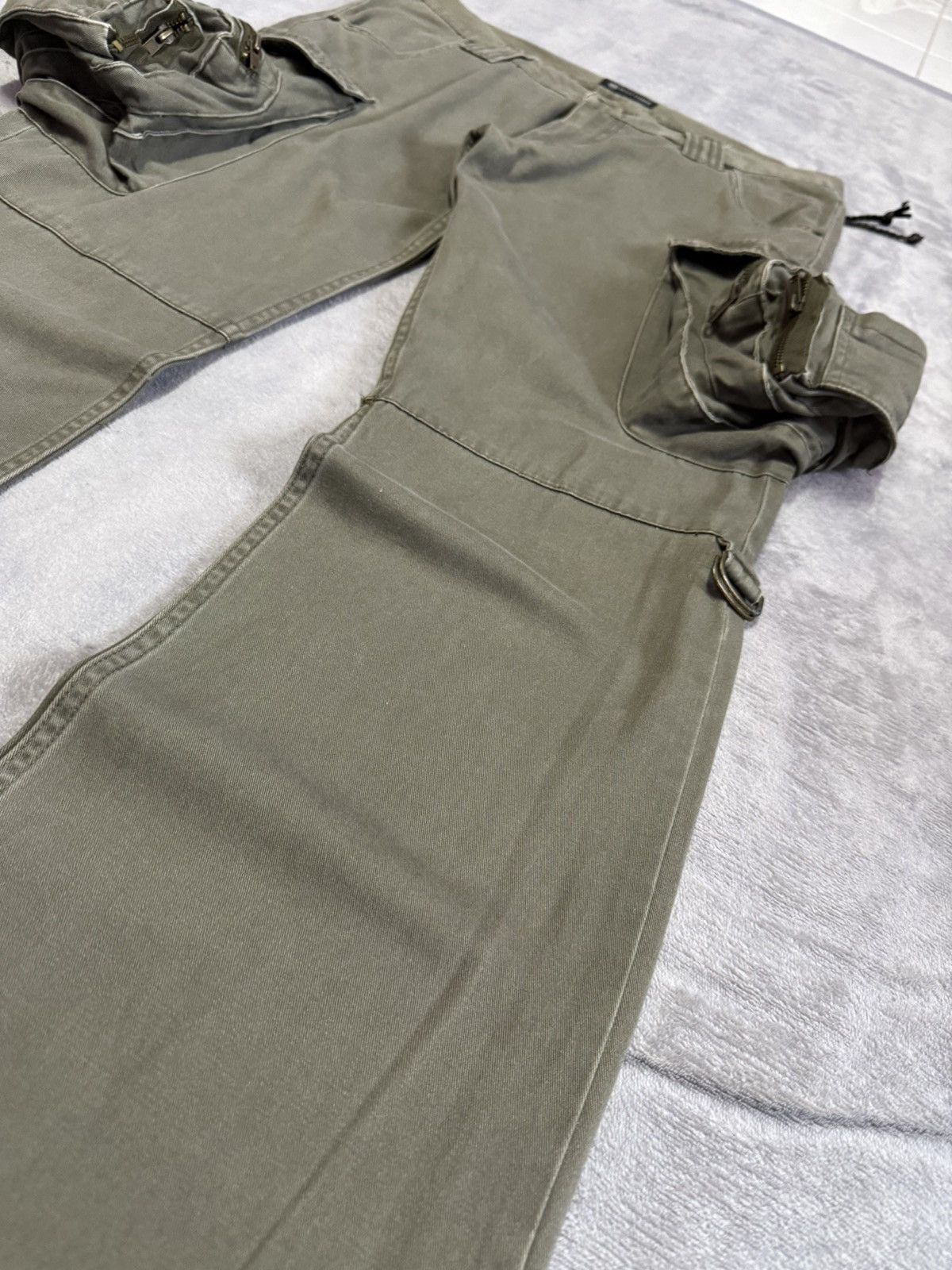 Le Grande Bleu (L.G.B.) 2000s Archive LGB Junya Kapital Style Flared Cargo Pants Size US 32 / EU 48 - 7 Thumbnail