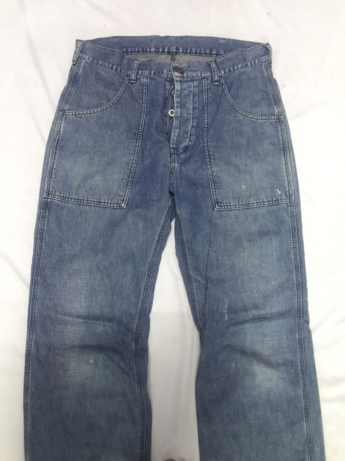 URBAN RESEARCH DOORS Urban Research Door - Baker Jeans Buckle Back Wide Leg Jeans Size US 32 / EU 48 - 2 Thumbnail