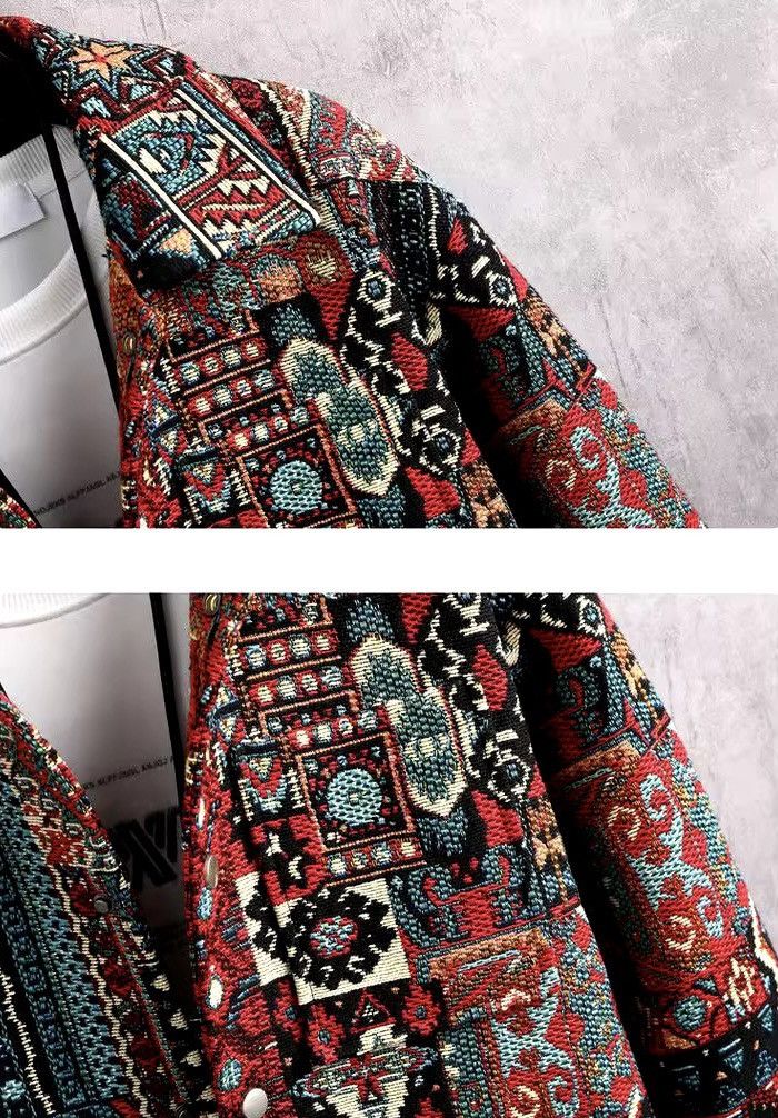 Designer × Japanese Brand Casual jacket with collar ethnic-style coat without buttons Size US XL / EU 56 / 4 - 4 Thumbnail