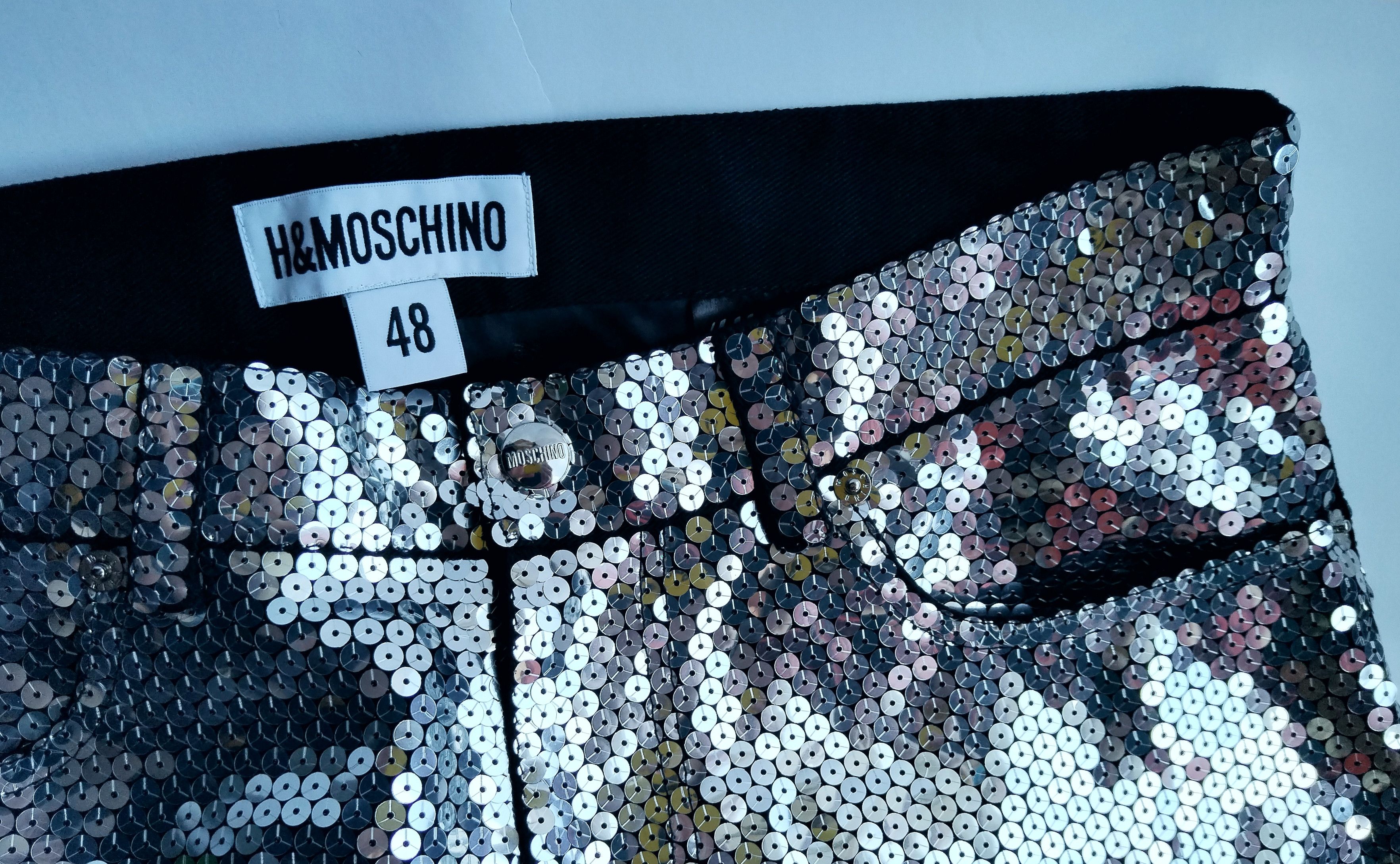 Moschino Silver sequin pants Size US 32 / EU 48 - 10 Thumbnail