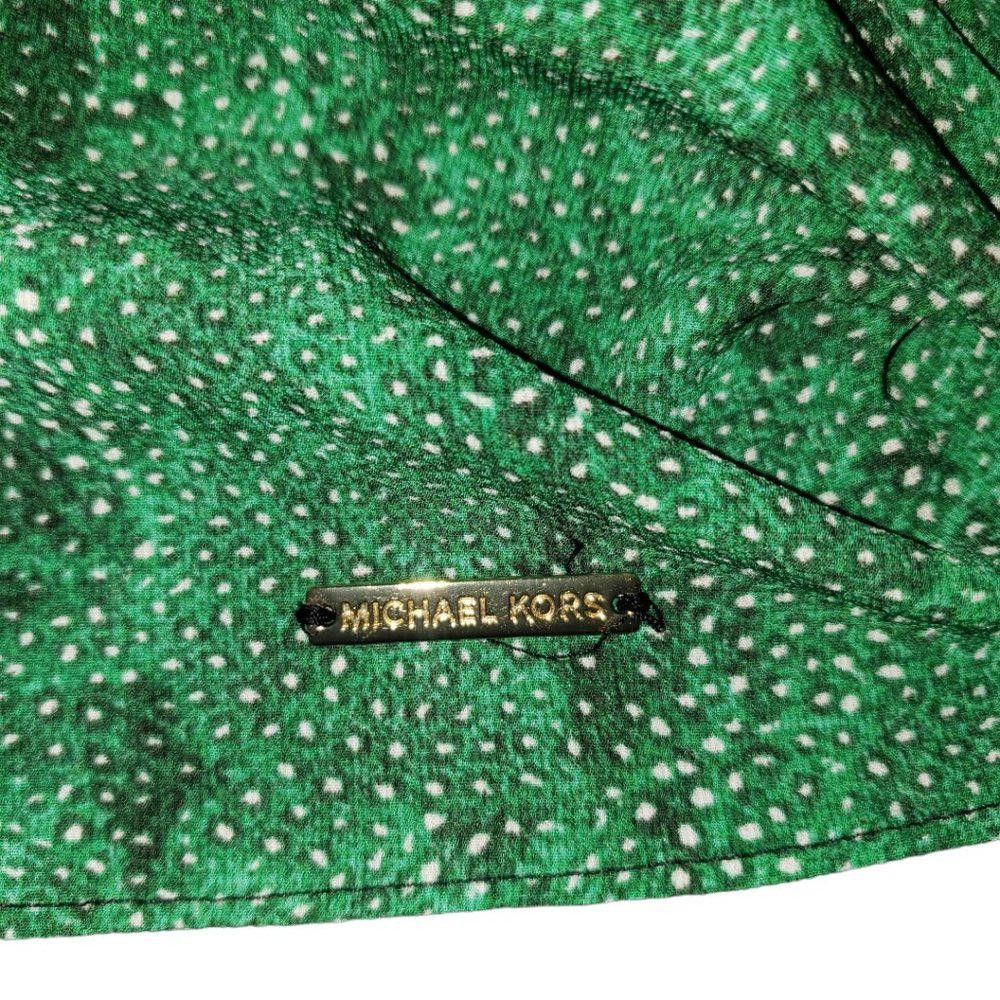 Michael Kors CT493a Michael Kors Green Crew Neck Polka Dot Blouse XL Size XL / US 12-14 / IT 48-50 - 5 Thumbnail