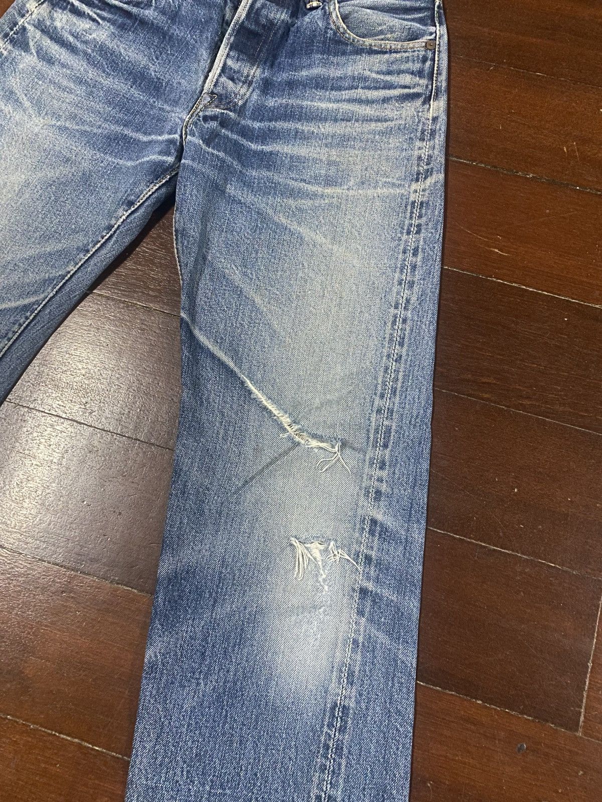 Warehouse vintage GLEEM CLOTHING japanes brand selvedge mud wash faded Size US 32 / EU 48 - 7 Thumbnail