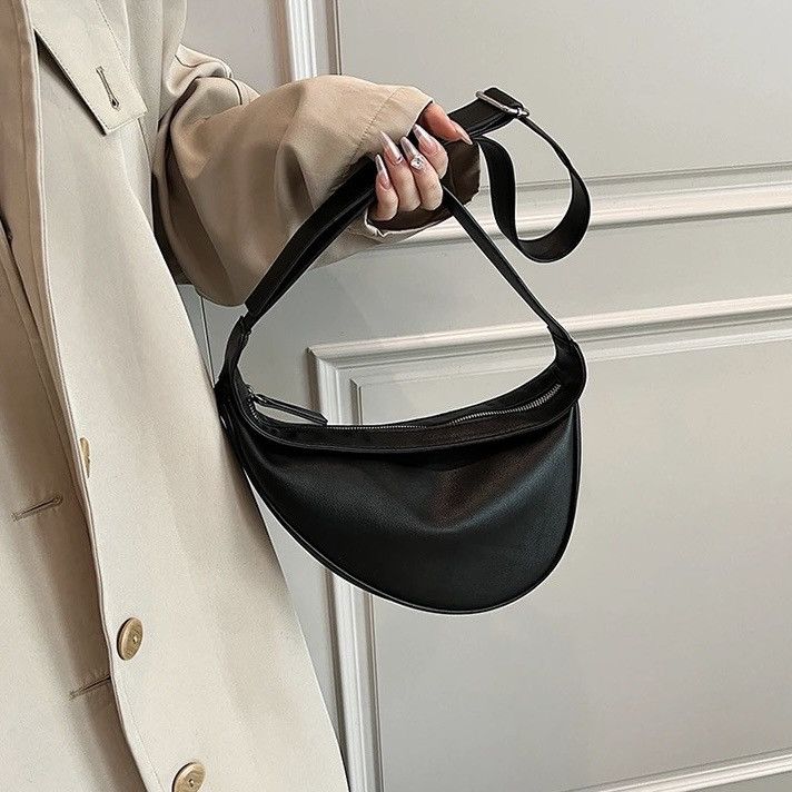 Vintage Capacity Zipper Shoulder Crossbody Bag PU Leather Size ONE SIZE - 4 Thumbnail