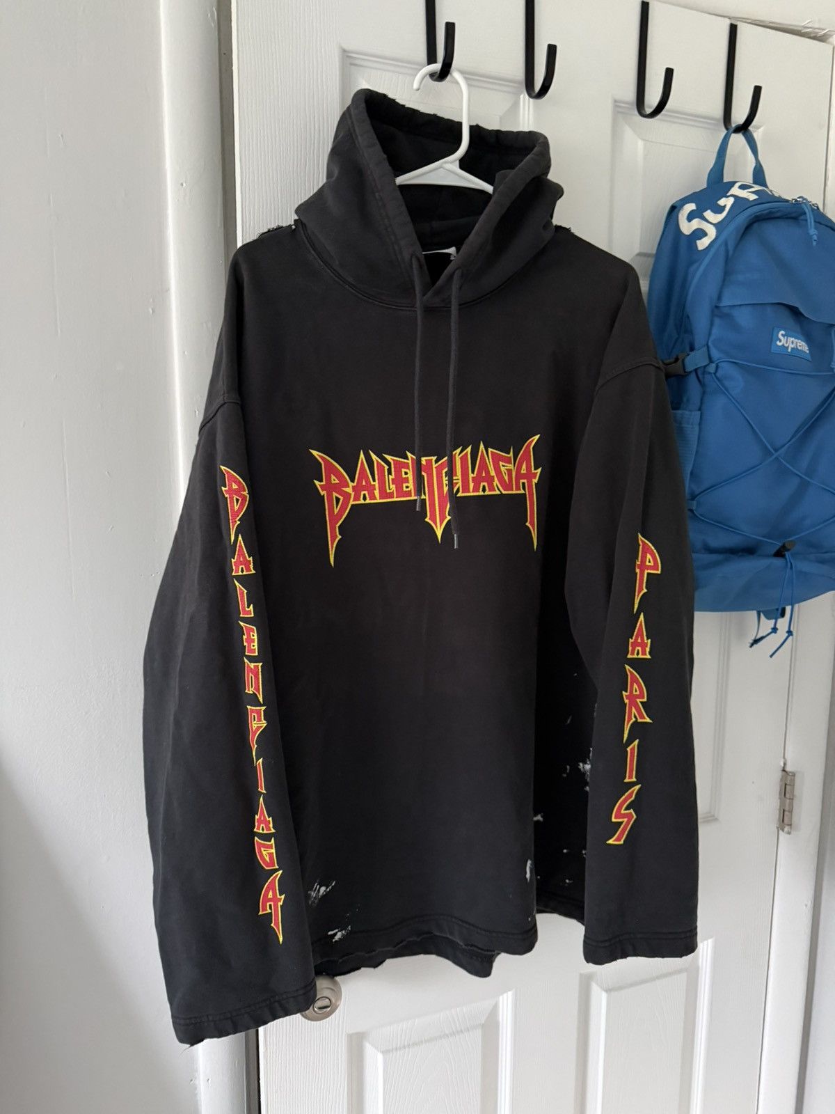 Balenciaga Metal Vintage Oversized (M/L) Fleece Hoodie