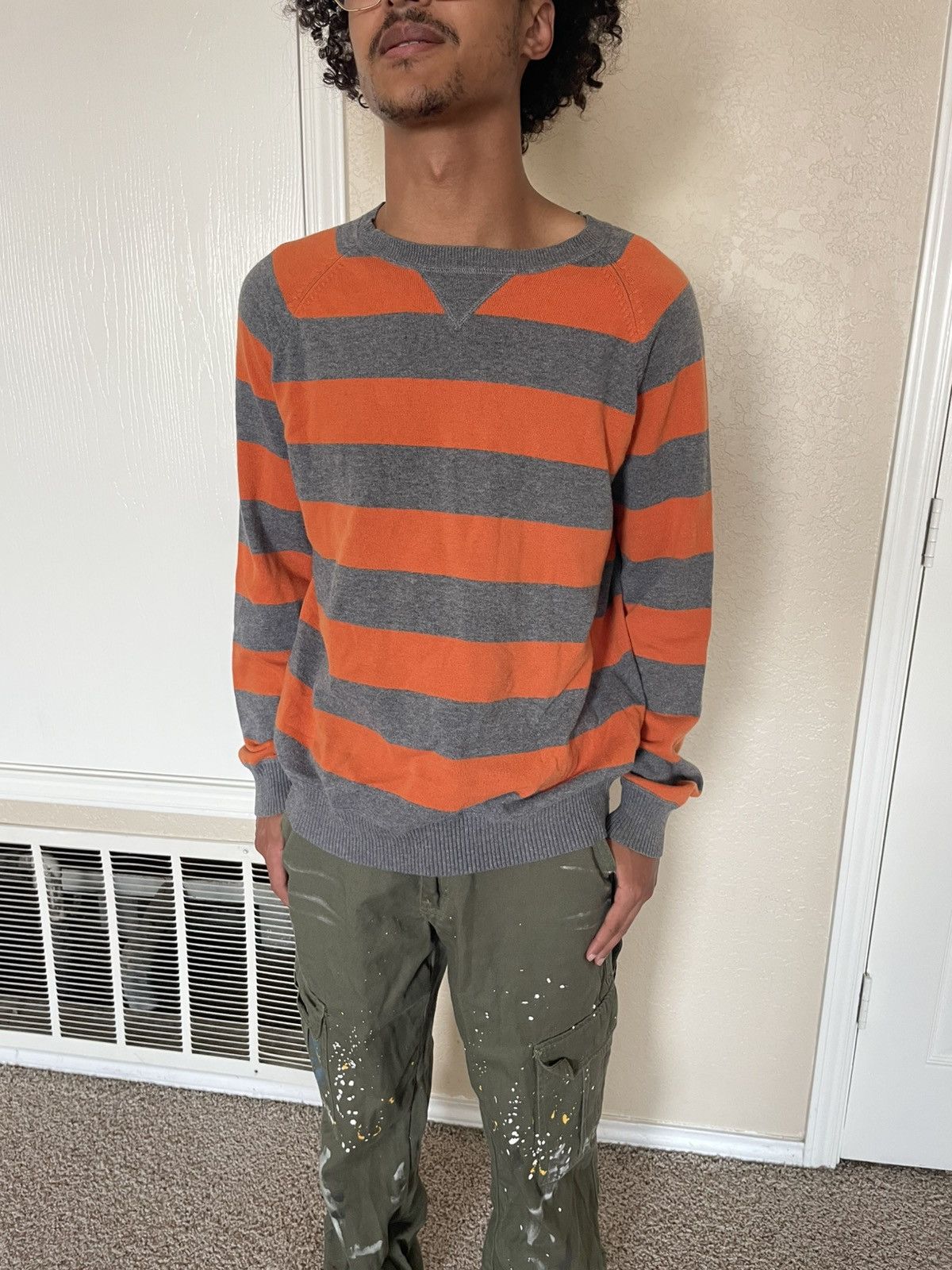 Vintage Derby Striped Cotton Crewneck sweater Size US L / EU 52-54 / 3 - 1 Thumbnail