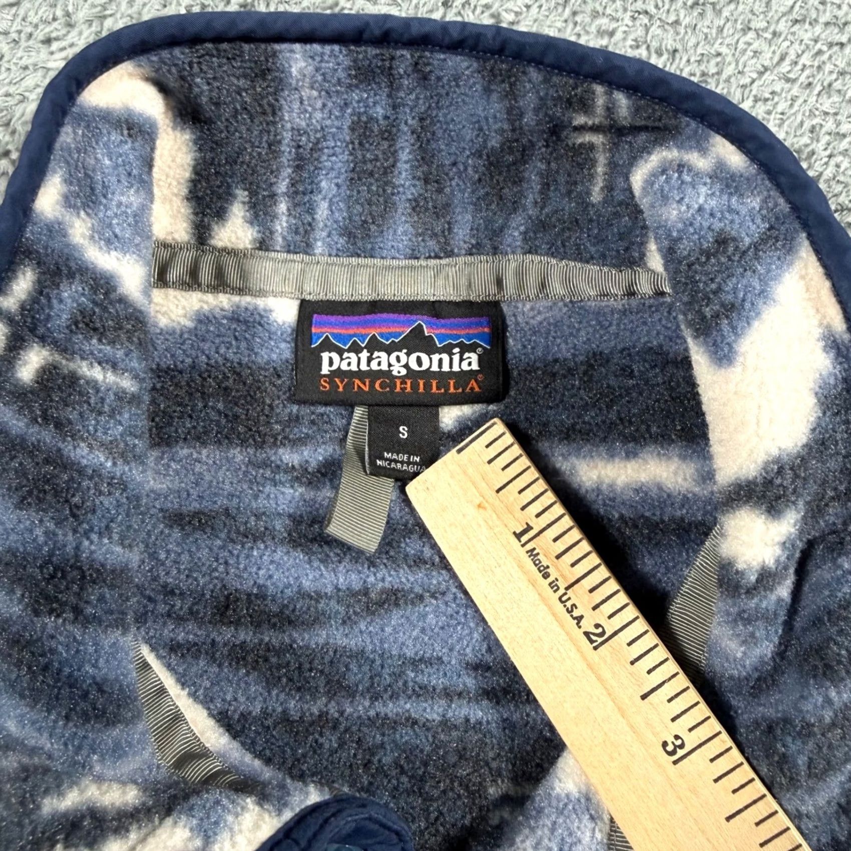 Patagonia Patagonia Synchilla Snap-T Fleece Pullover Sweater Adult S Blue Retro Tribal Geometric Aztec Size US S / EU 44-46 / 1 - 4 Thumbnail