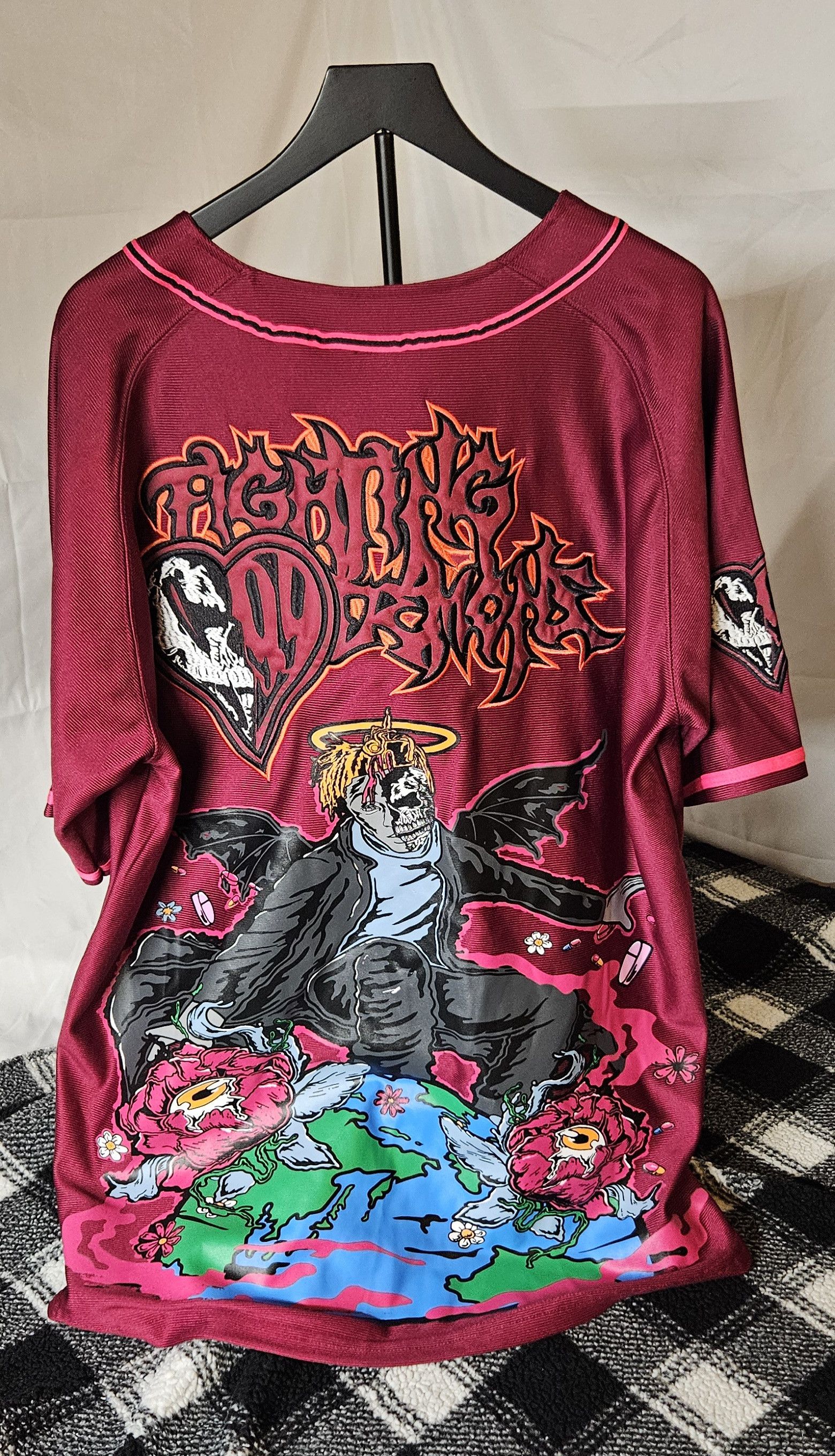 Band Tees Brand X Juice World Fighting Demons Baseball Jersey Size US XXL / EU 58 / 5 - 2 Thumbnail
