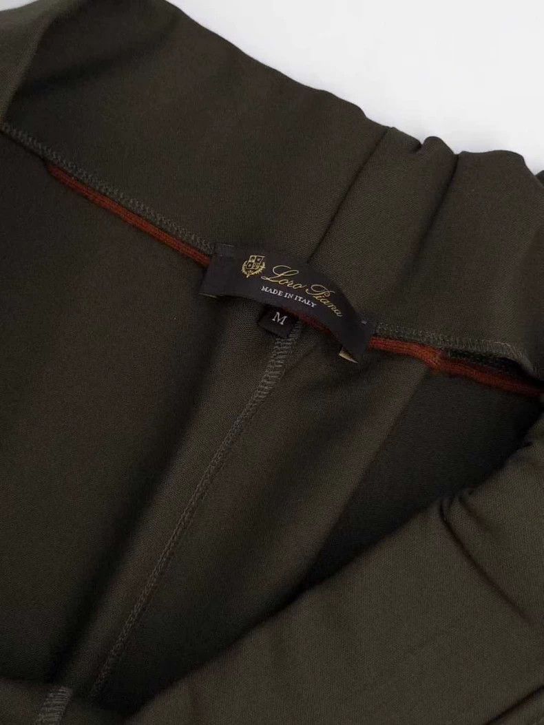 Loro Piana LORO PIANA size M Men's hoodie sweatshirt set in olive gree Size 38L - 9 Thumbnail