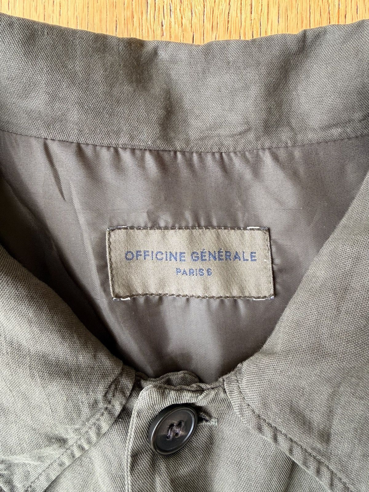 Officine Generale Officine Générale Harrison Linen Cotton Overshirt - Green Size US M / EU 48-50 / 2 - 9 Thumbnail