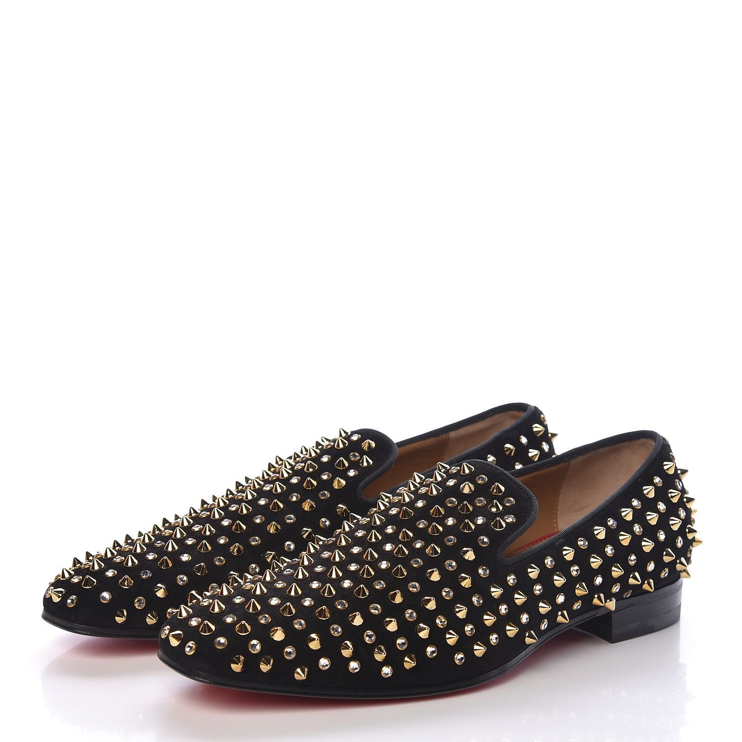 Christian Louboutin o1s1wg110924 Dandelion Spikes Loafer in Black Size US 12 / EU 45 - 1 Thumbnail