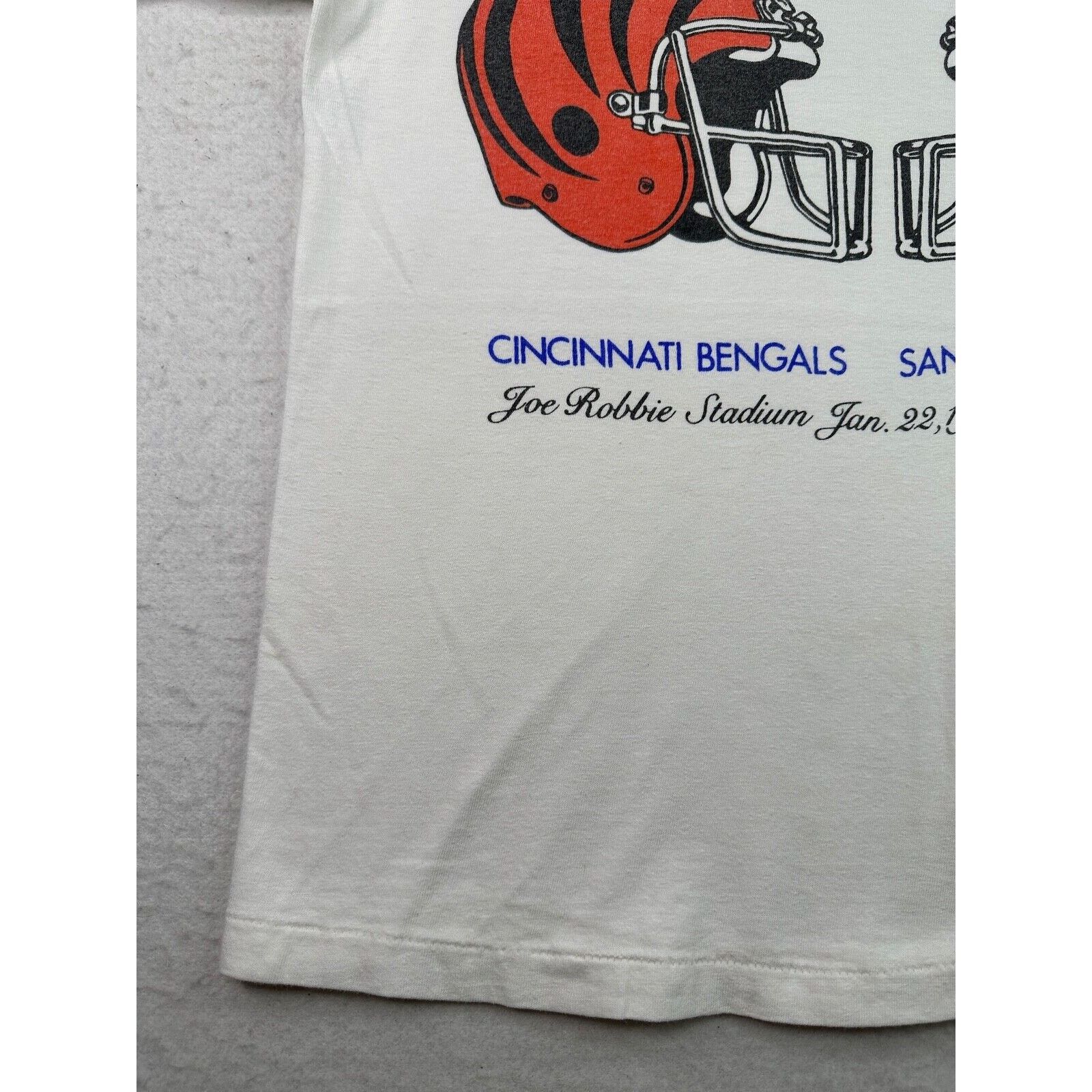 Vintage VTG 1989 NFL Super Bowl XXIII 23 Bengals VS 49ers T-Shirt Size US M / EU 48-50 / 2 - 9 Thumbnail