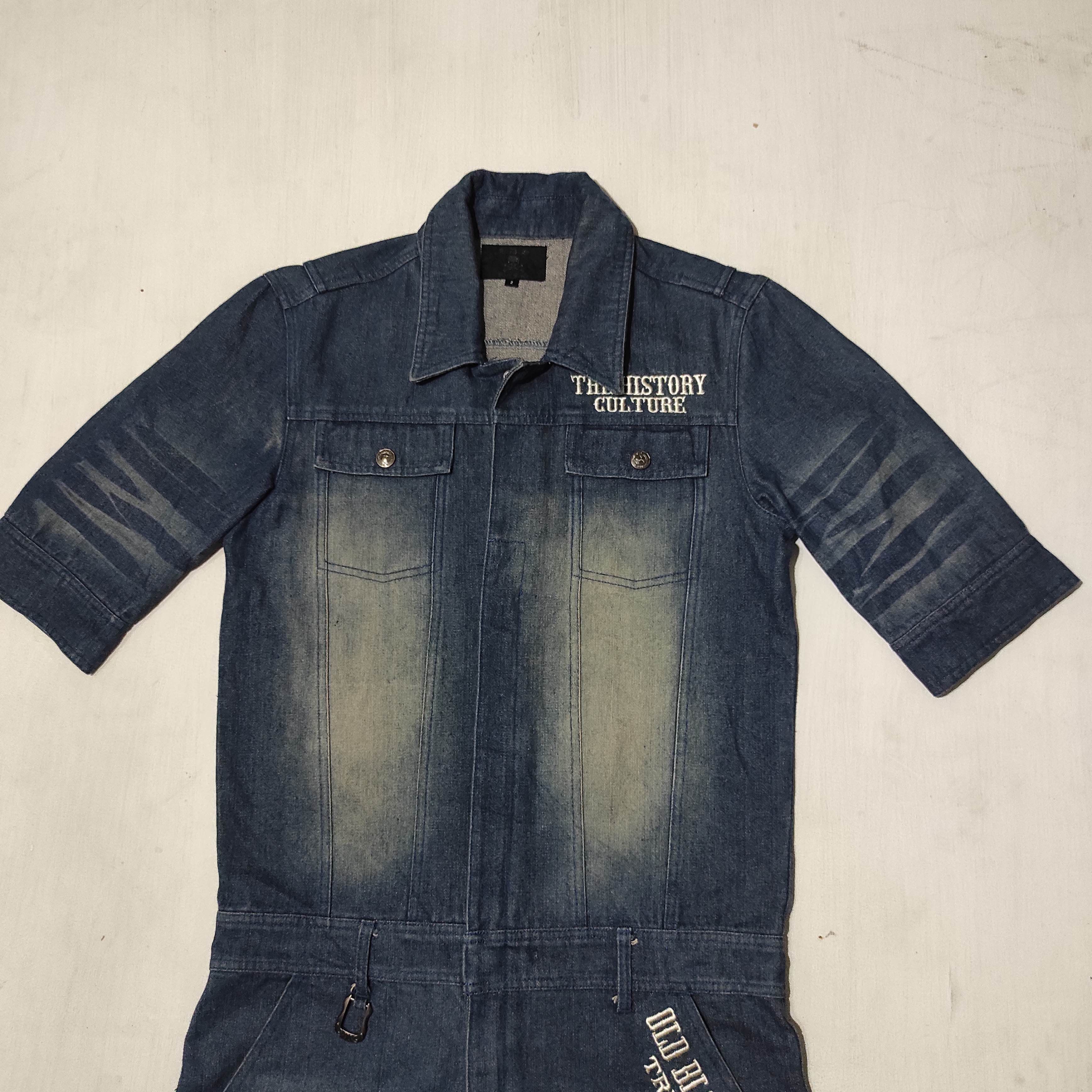 Japanese Brand C.D.S BLACK SENSE Punk Skull Coverall Overall Denim Jeans Size US M / EU 48-50 / 2 - 6 Thumbnail