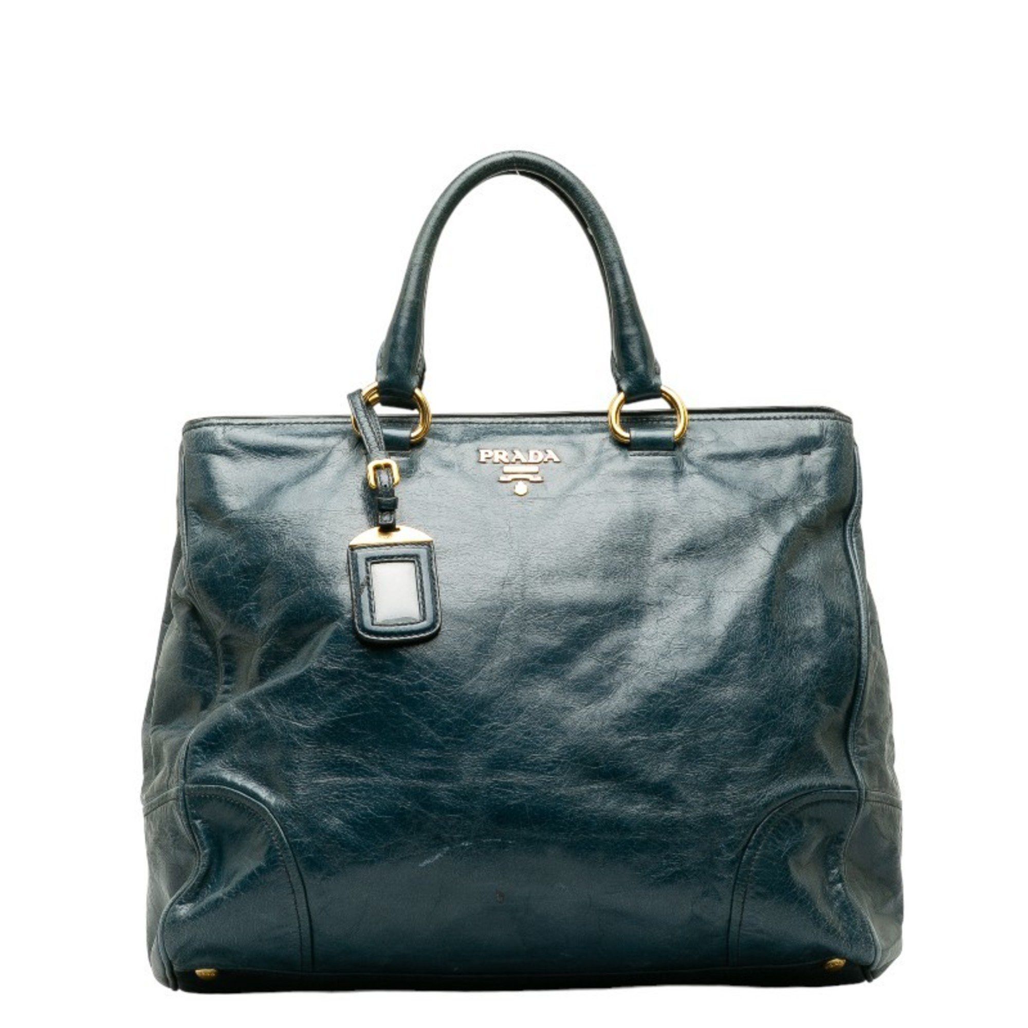 image of Prada Handbag Bn2325 Blue Leather Ladies Prada, Women's