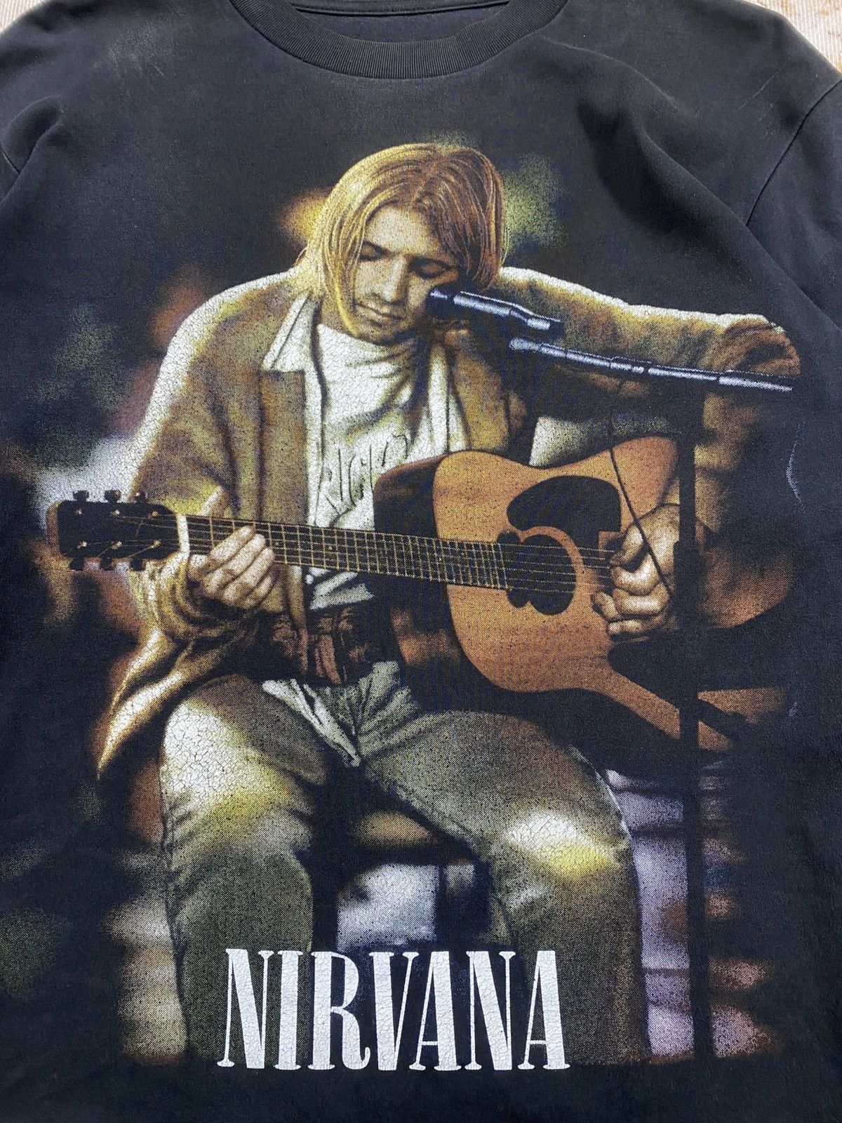 Band Tees Vintage Faded NIRVANA Long Slevee Size US M / EU 48-50 / 2 - 3 Thumbnail