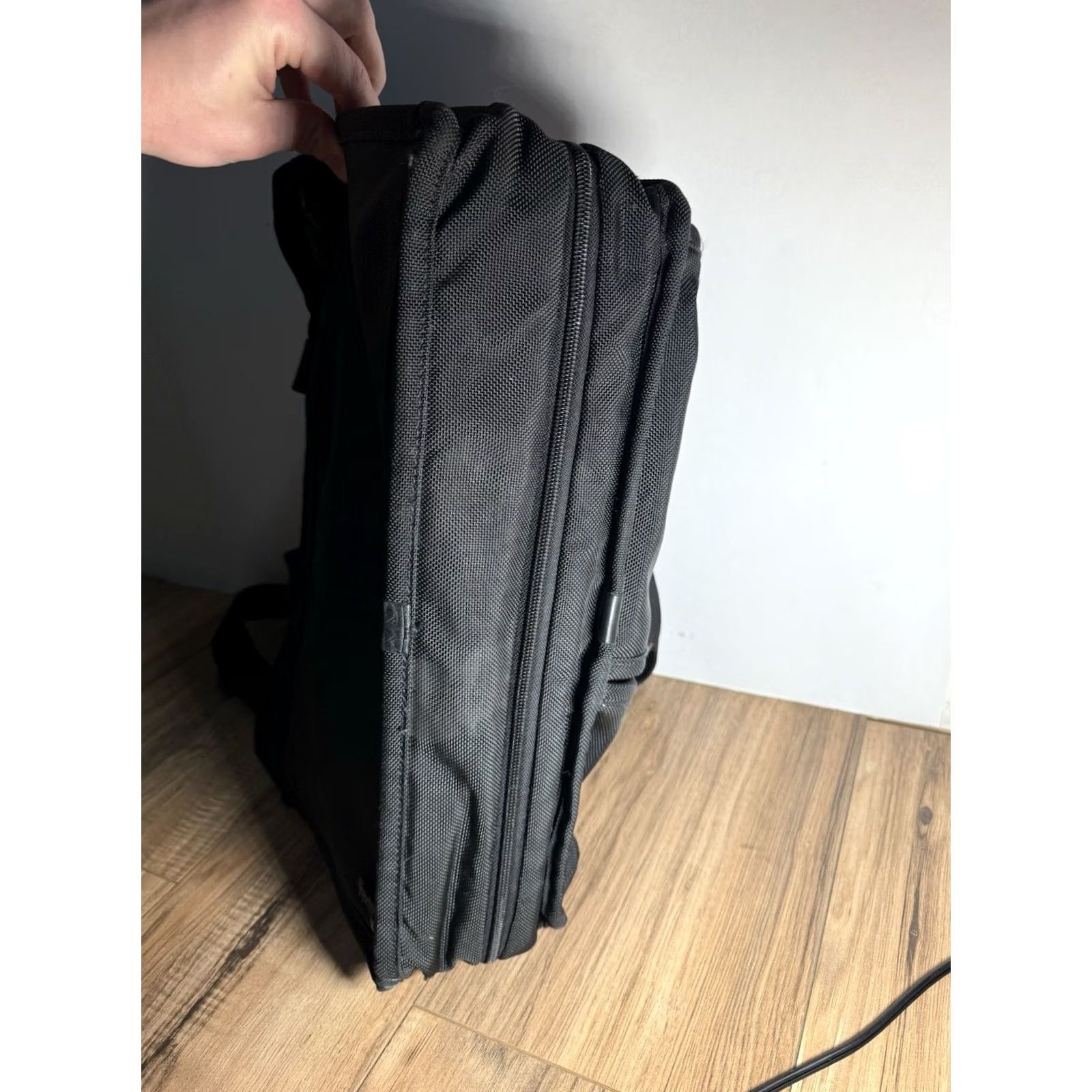 Tumi Tumi Bag Large Black Alpha 204D3 Ballistic Nylon Expandable Briefcase Strap Size ONE SIZE - 7 Thumbnail