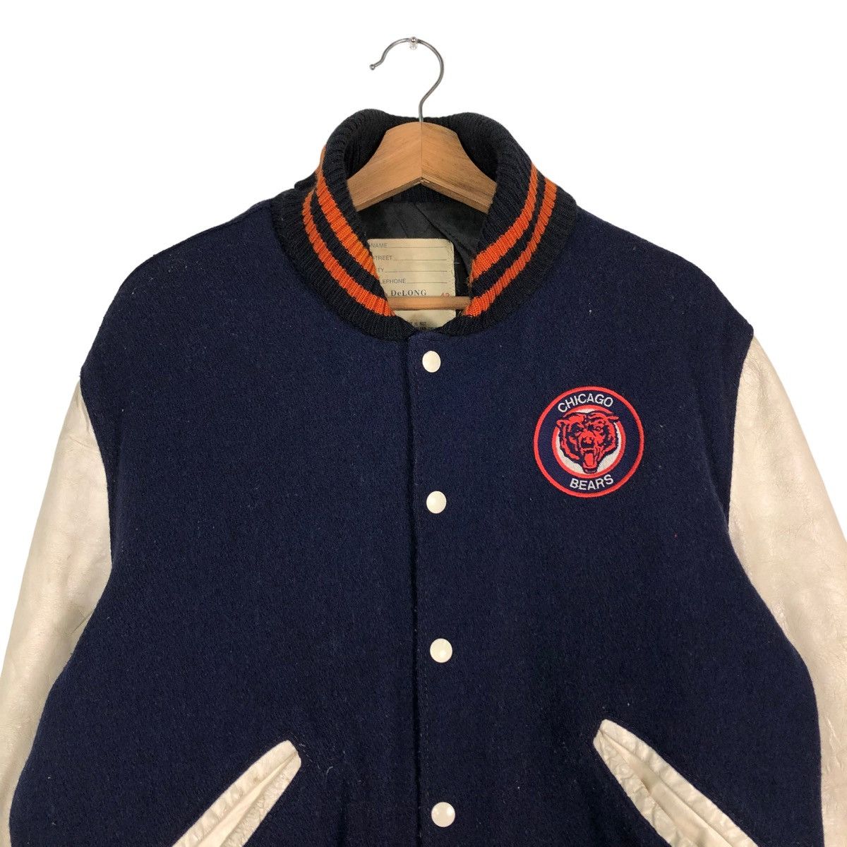 Toyo Enterprises 🔥VINTAGE LEATHER VARSITY JACKET DELONG USA CHICAGO BEARS Size US M / EU 48-50 / 2 - 5 Thumbnail