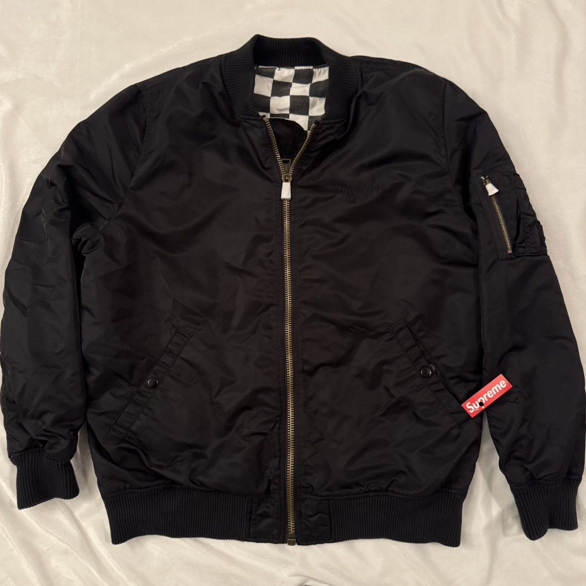 Supreme Supreme Reversible Checkered MA-1 Bomber Jacket Size US XL / EU 56 / 4 - 2 Thumbnail
