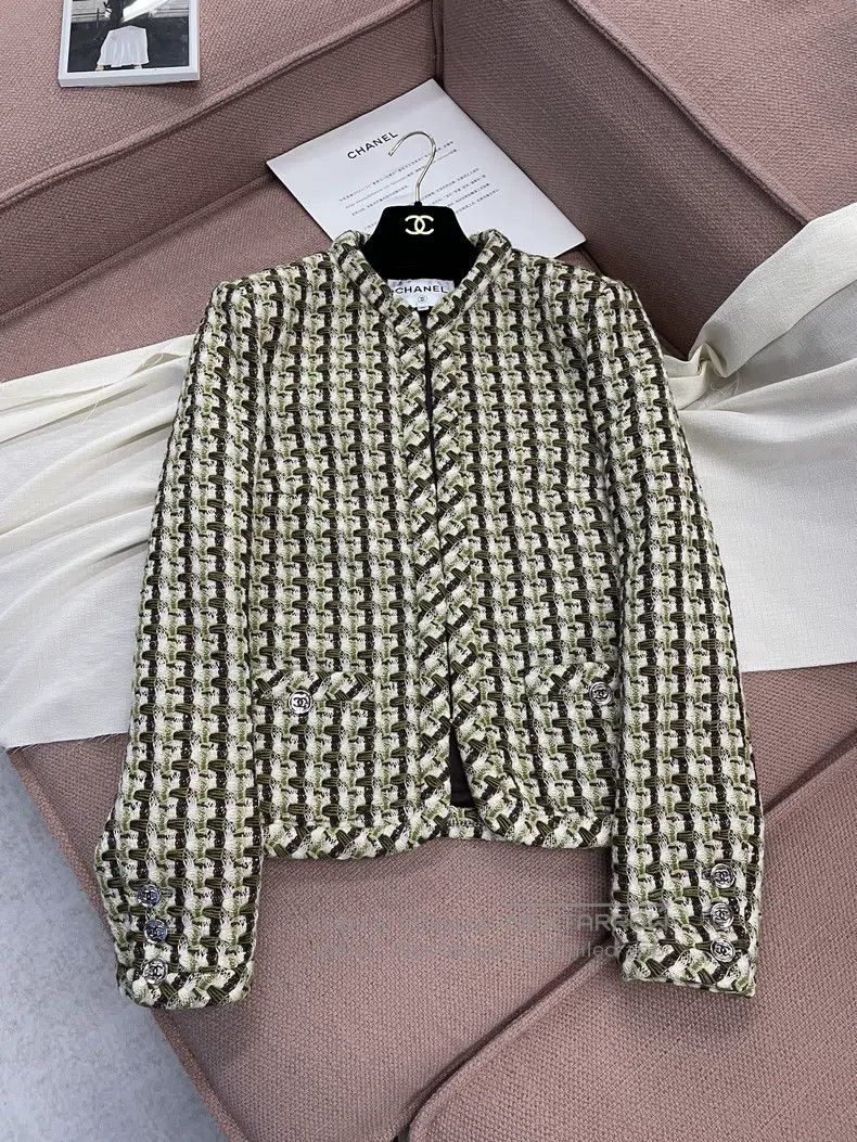 Chanel Chanel Dakar series twill soft tweed colour-blocked jacket Size S / US 4 / IT 40 - 1 Thumbnail