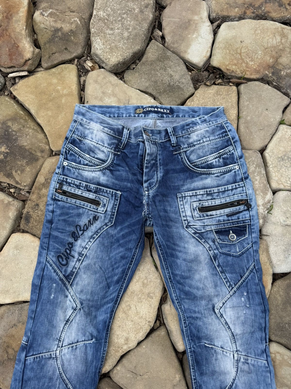 Vintage Vintage Cipo Bax Distressed Patchwork Y2k Rap Pants Size US 34 / EU 50 - 3 Thumbnail