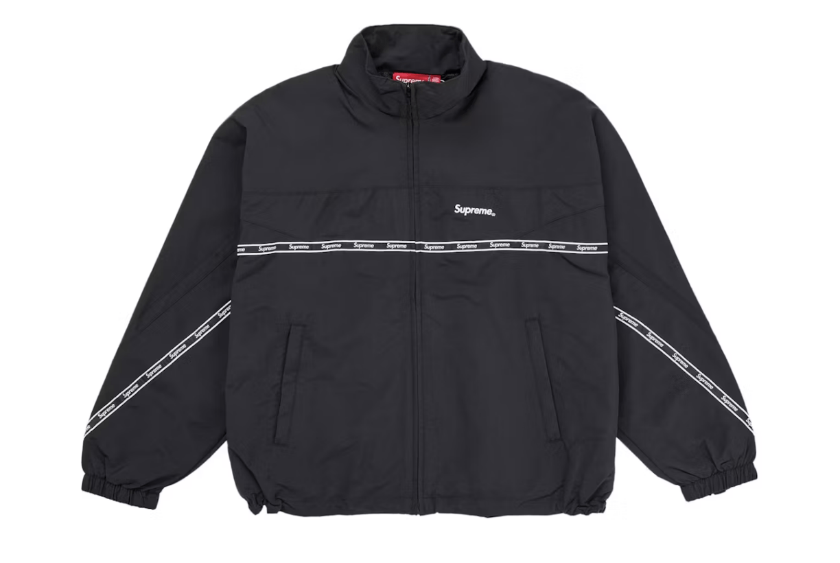 Supreme Supreme Logo Taping Track Jacket Black • Large Size US L / EU 52-54 / 3 - 1 Thumbnail