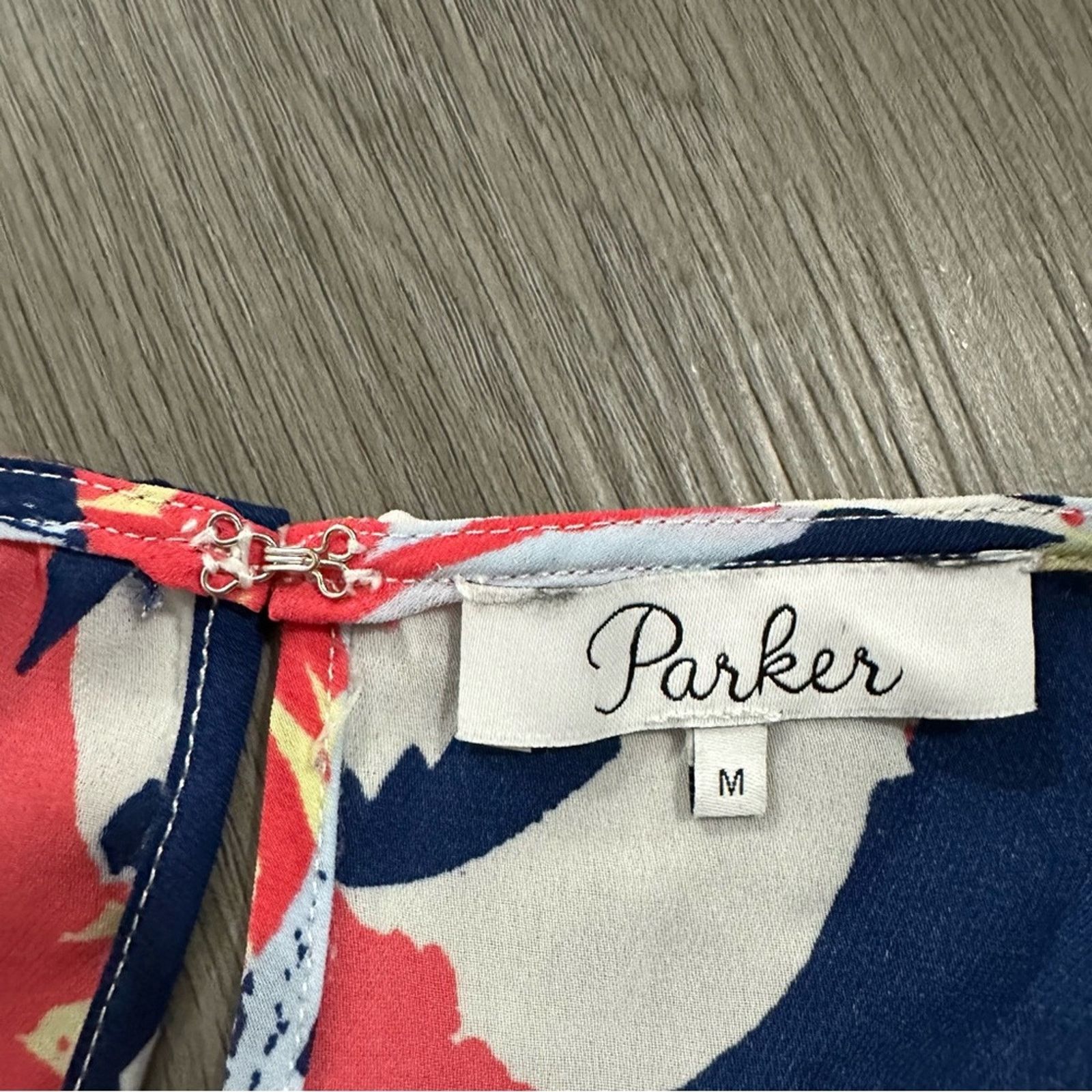 Parker Parker Gardenia Lana Multicolor Leaf Floral Print Dress Size M / US 6-8 / IT 42-44 - 7 Thumbnail
