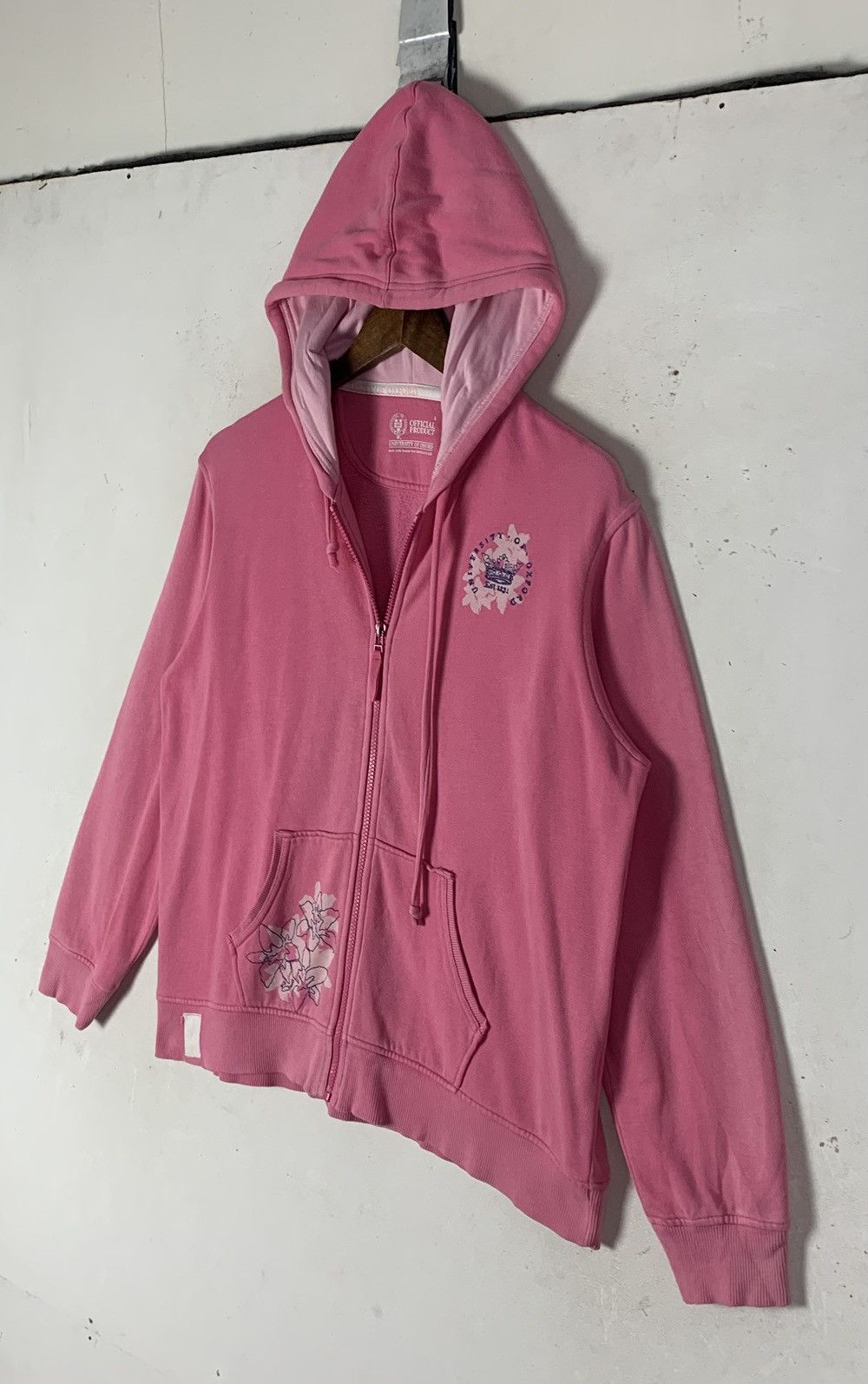 Vintage official University of Oxford pink hooded sweatshirt. Size M / US 6-8 / IT 42-44 - 4 Thumbnail