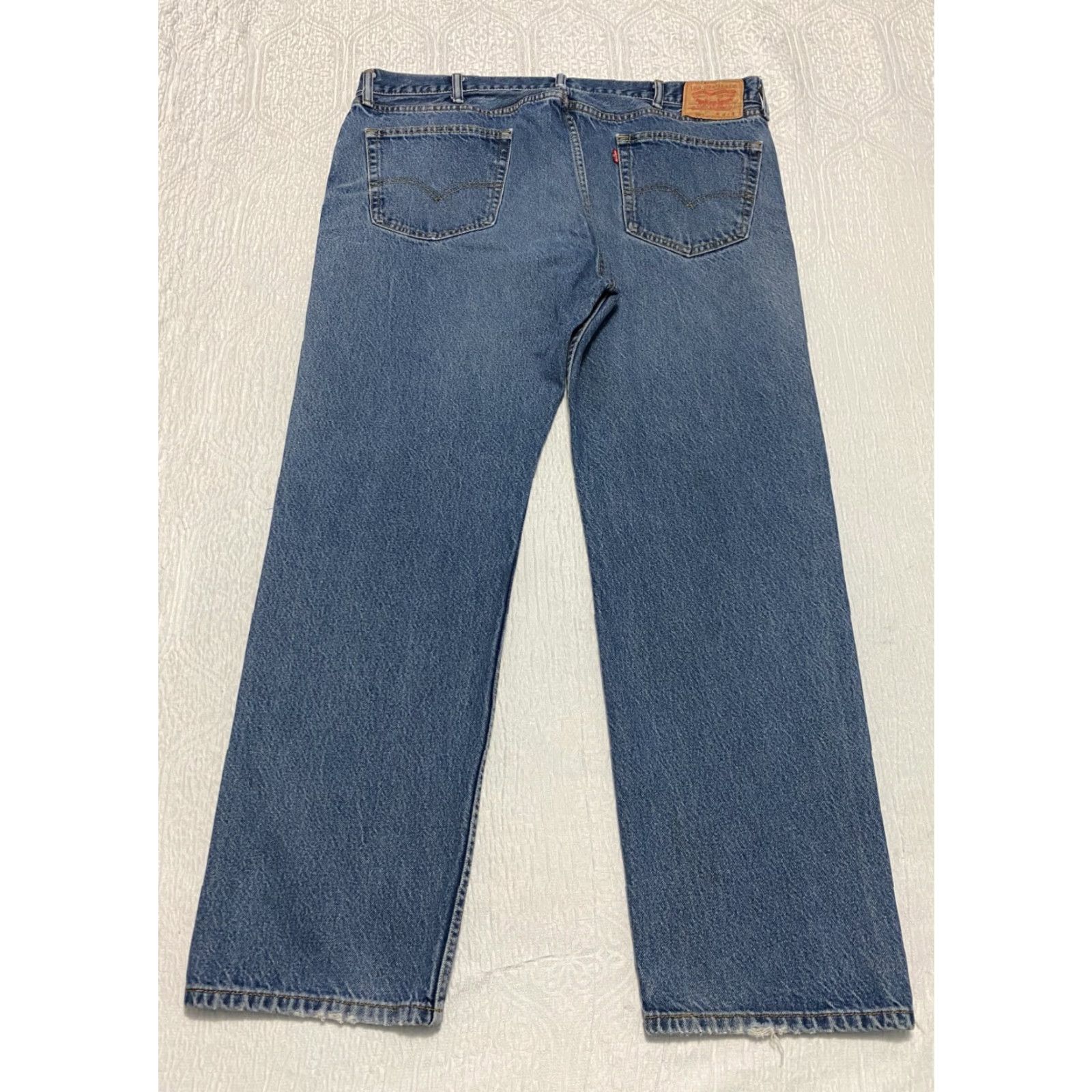 Levi's VINTAGE Levis 505 Jeans Blue Denim Straight Fit 42x32 Mens Jeans 5-Pocket Regular 100% Cotton Blue Denim USA Levi's 500 Series Mens Size US 42 / EU 58 - 3 Thumbnail