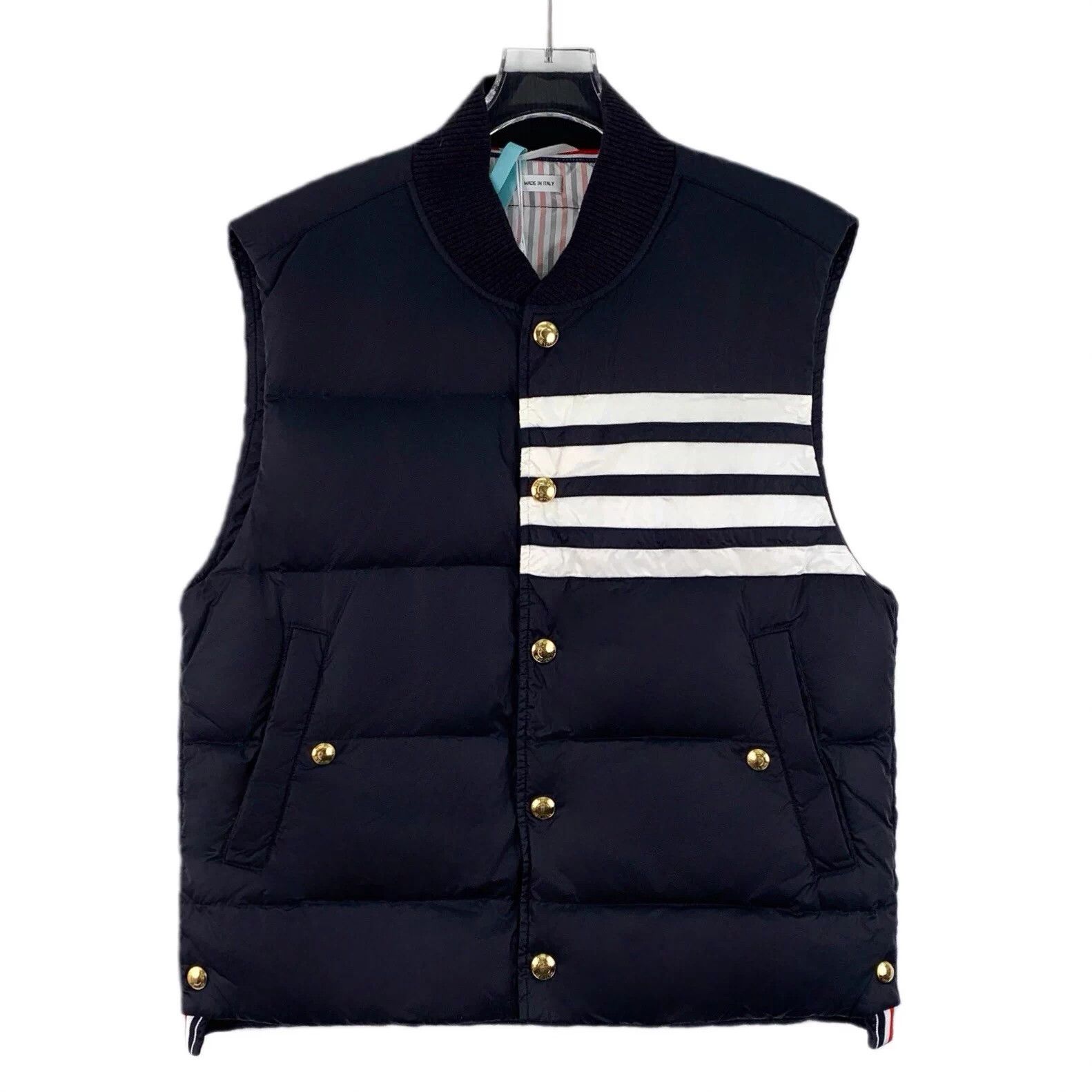 Thom Browne Thom Browne Navy 4-Bar Quilted Vest 1 S Size US S / EU 44-46 / 1 - 1 Thumbnail