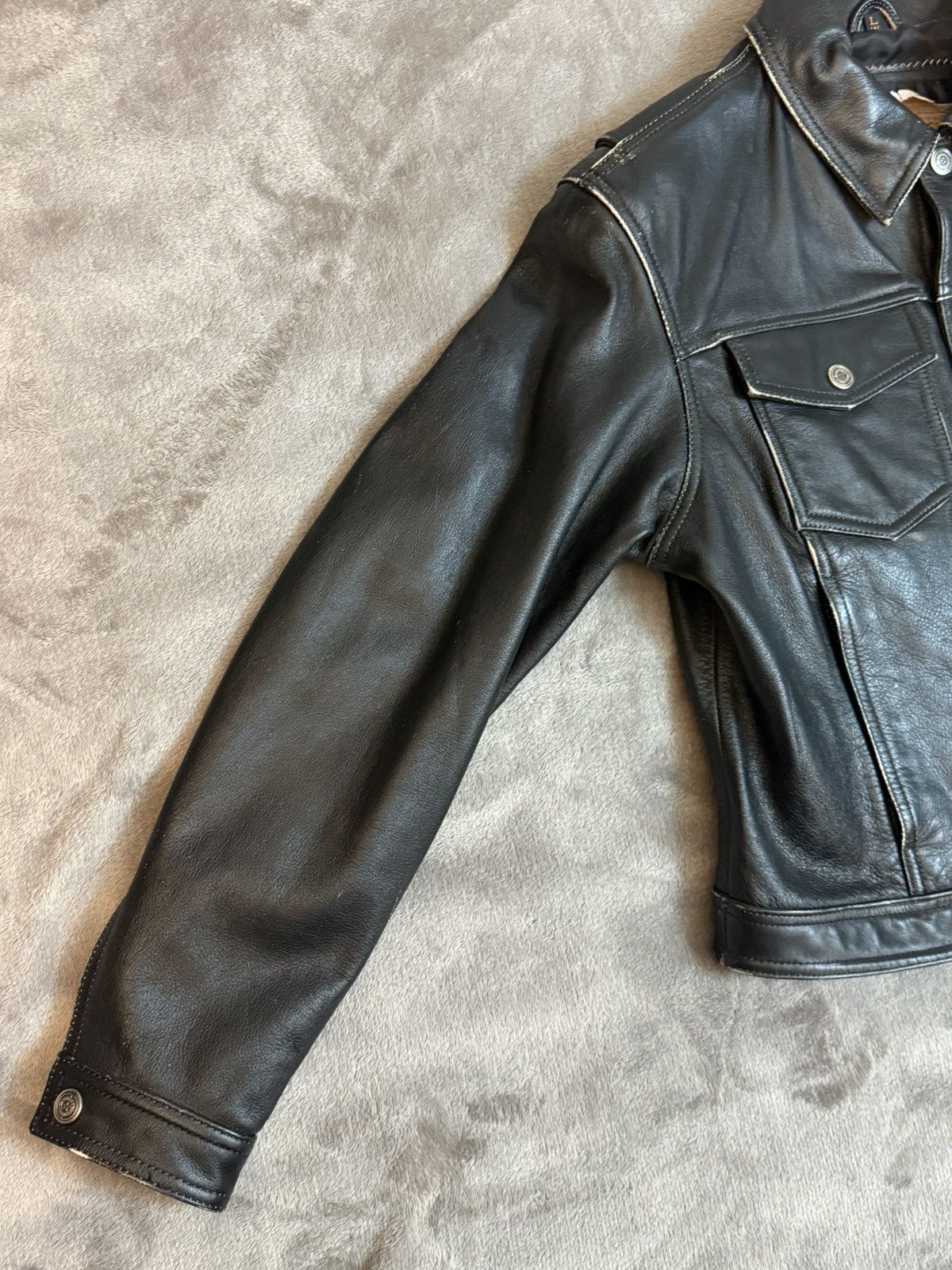 Harley Davidson Woman’s Harley Davidson Trucker/Motoclcle Jacket Blk Lg VTG Size L / US 10 / IT 46 - 3 Thumbnail